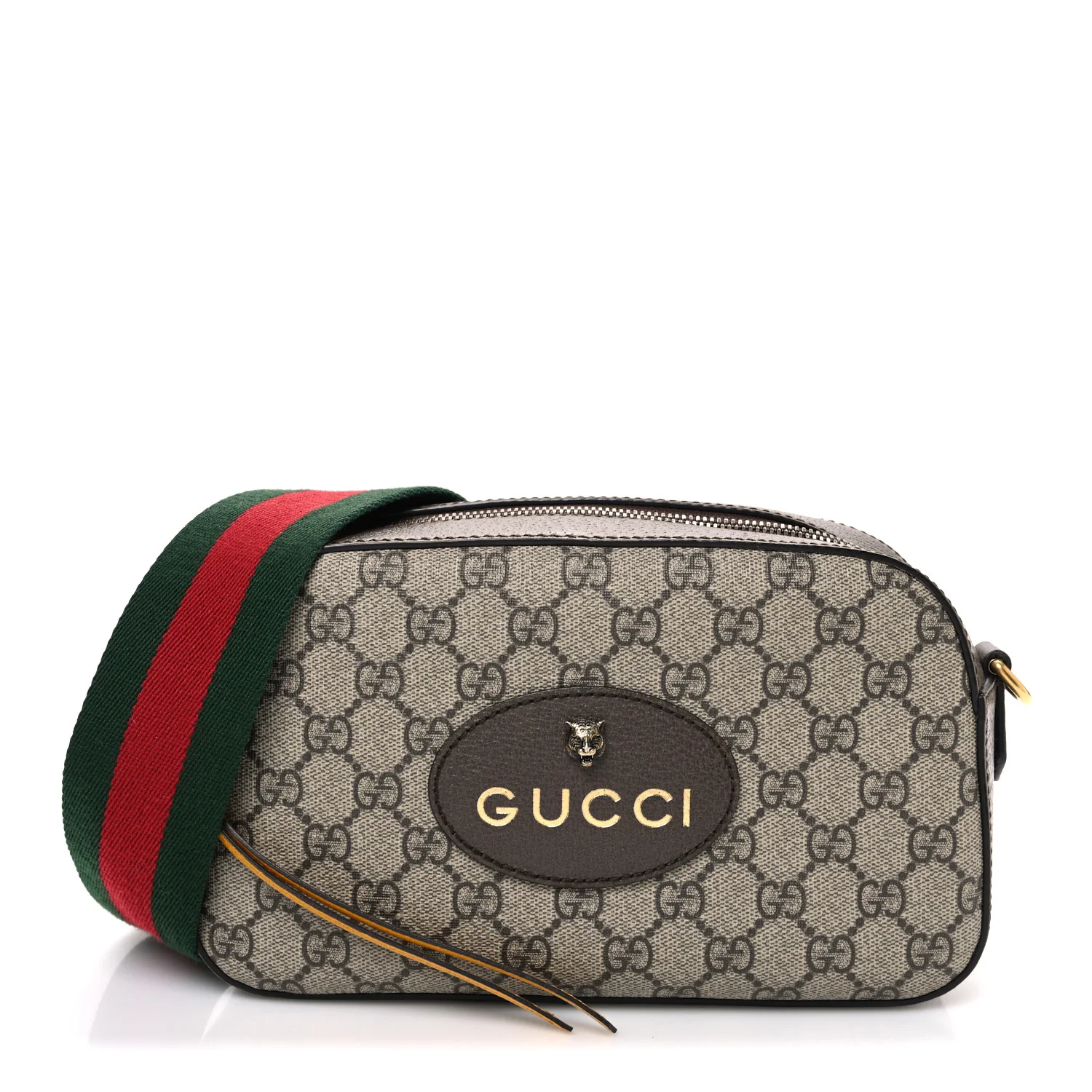 GG Supreme Monogram Web Neo Vintage Shoulder Bag Beige New Acero Crop