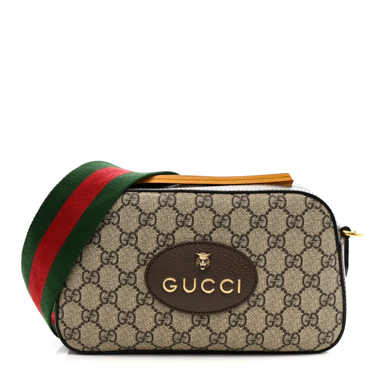 GG Supreme Monogram Web Neo Vintage Shoulder Bag Beige New Acero Crop