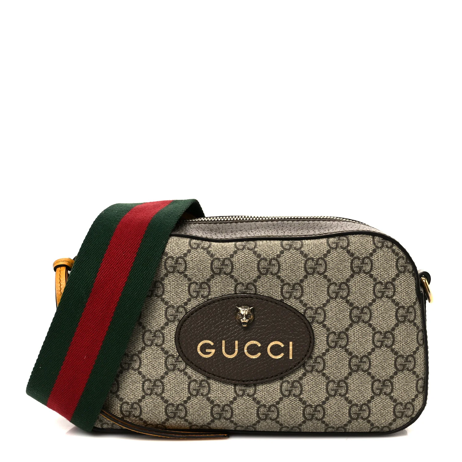 GG Supreme Monogram Web Neo Vintage Shoulder Bag Beige New Acero Crop