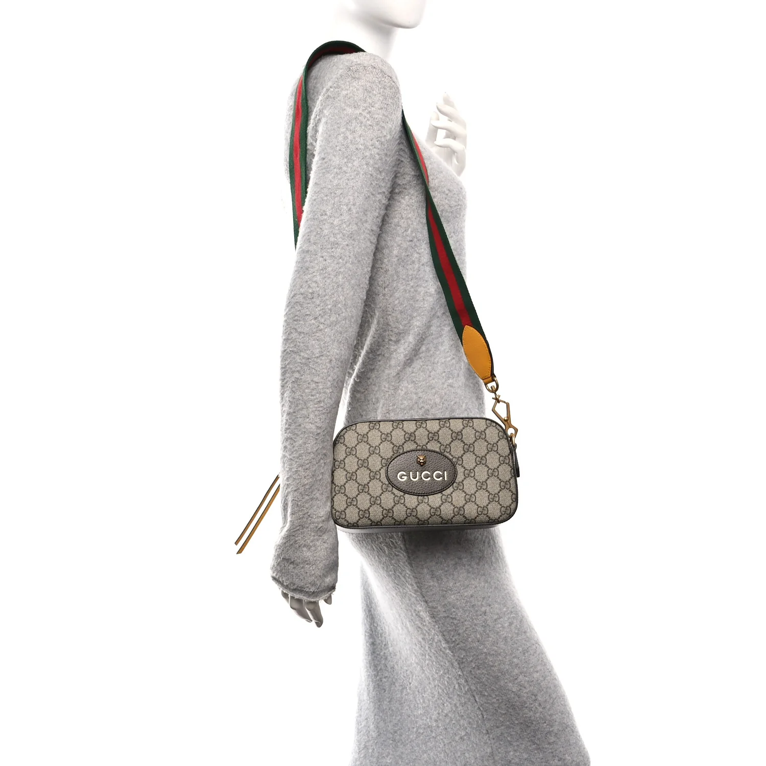 GG Supreme Monogram Web Neo Vintage Shoulder Bag Beige New Acero Crop - Image 2