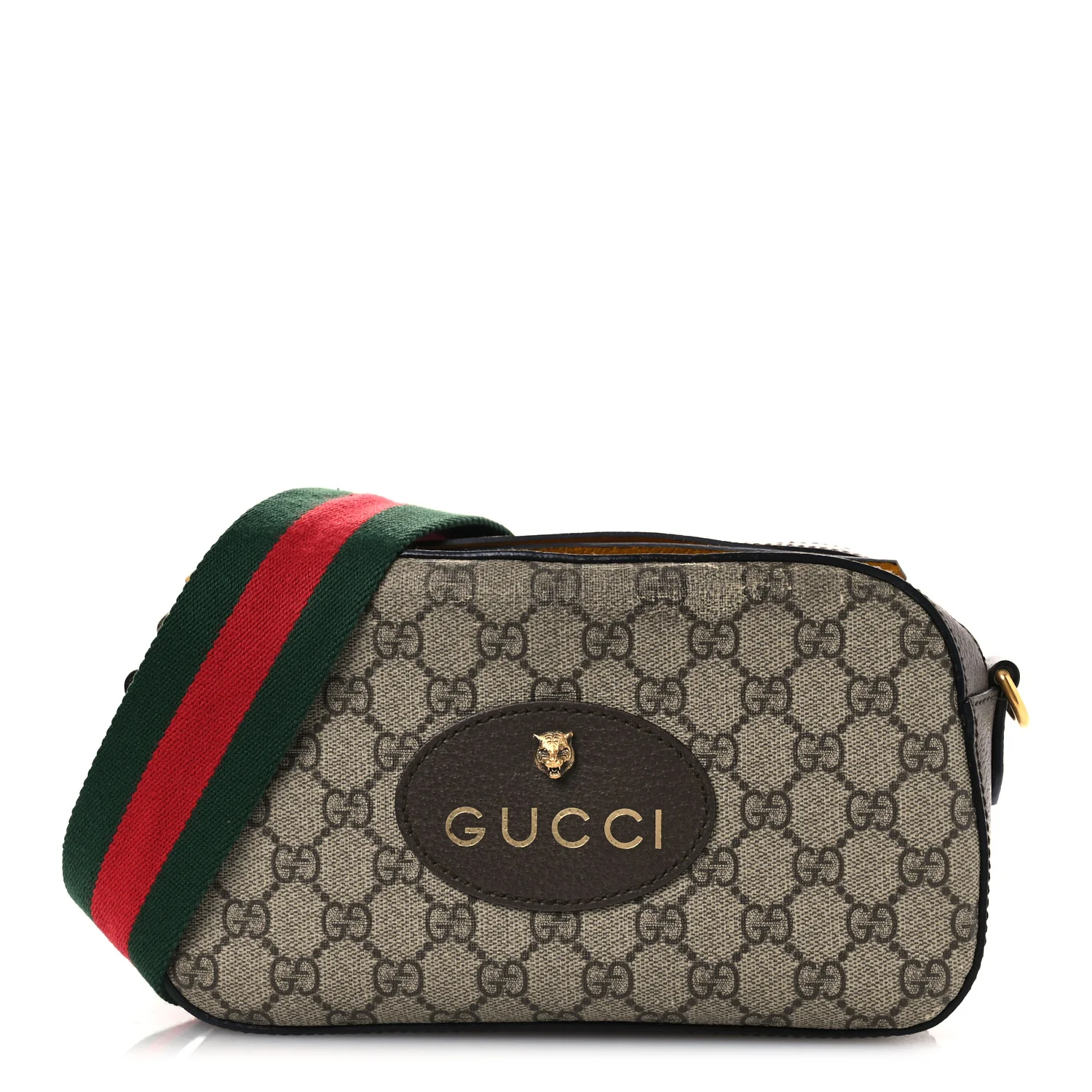GG Supreme Monogram Web Neo Vintage Shoulder Bag Beige New Acero Crop