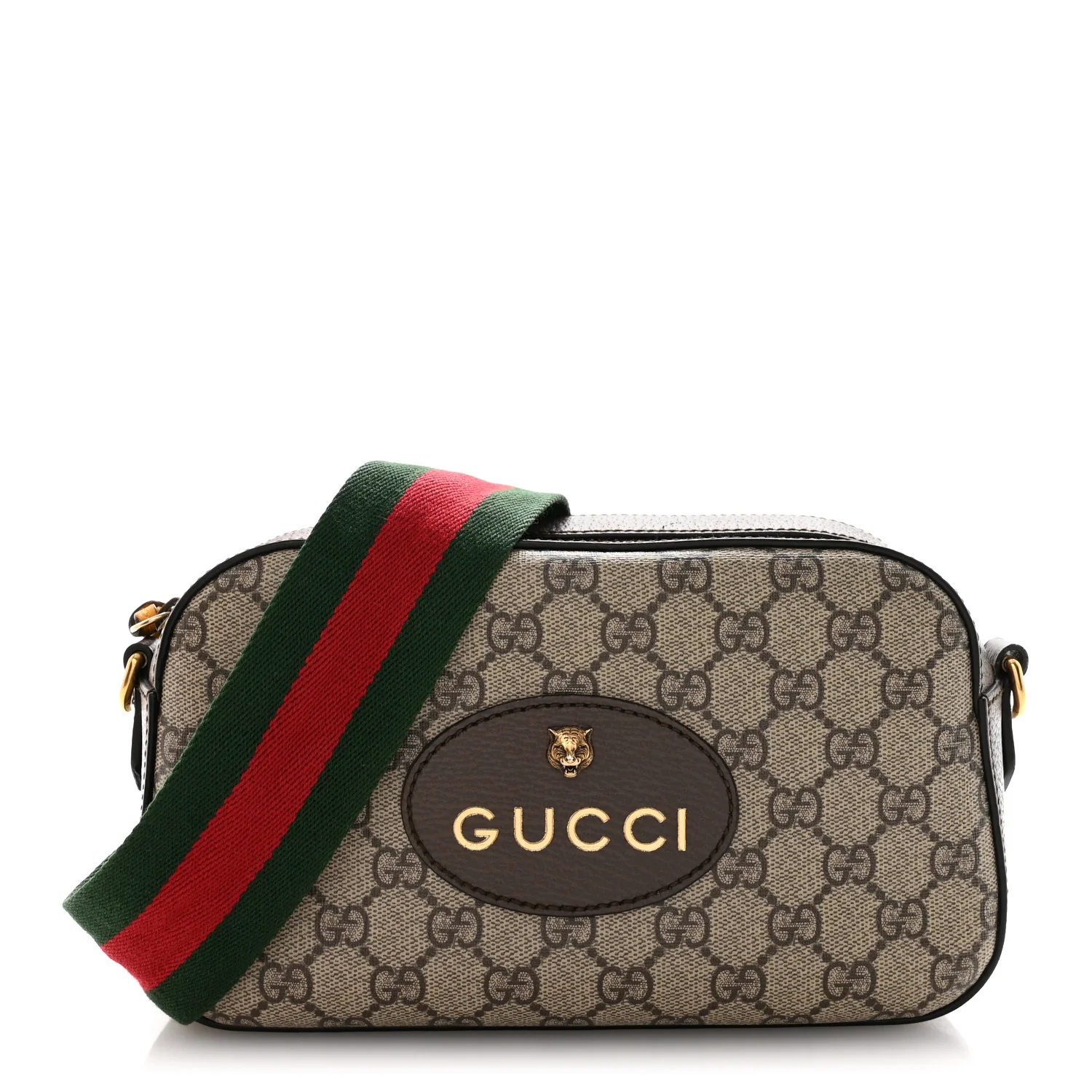 GG Supreme Monogram Web Neo Vintage Shoulder Bag Beige New Acero Crop
