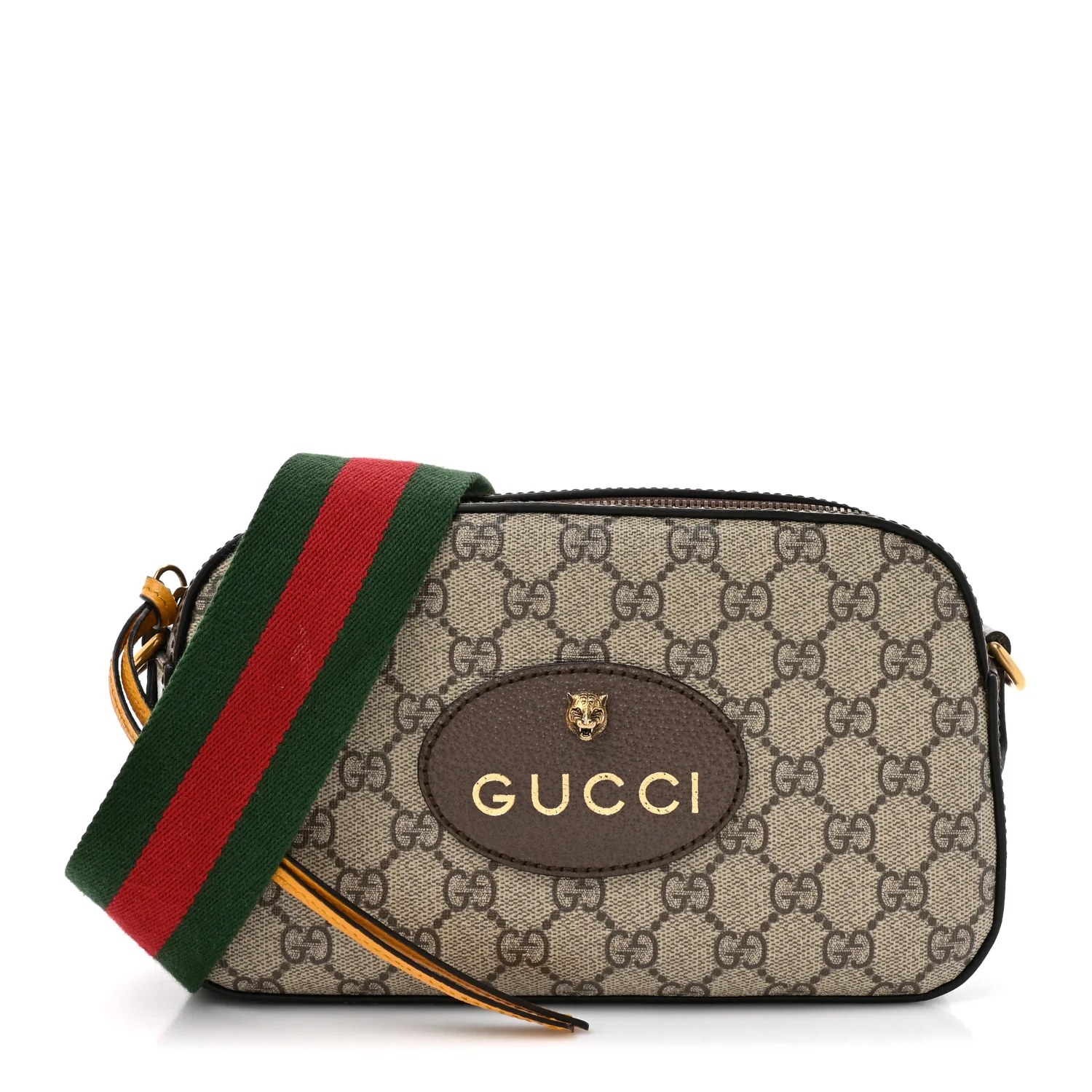 GG Supreme Monogram Web Neo Vintage Shoulder Bag Beige New Acero Crop