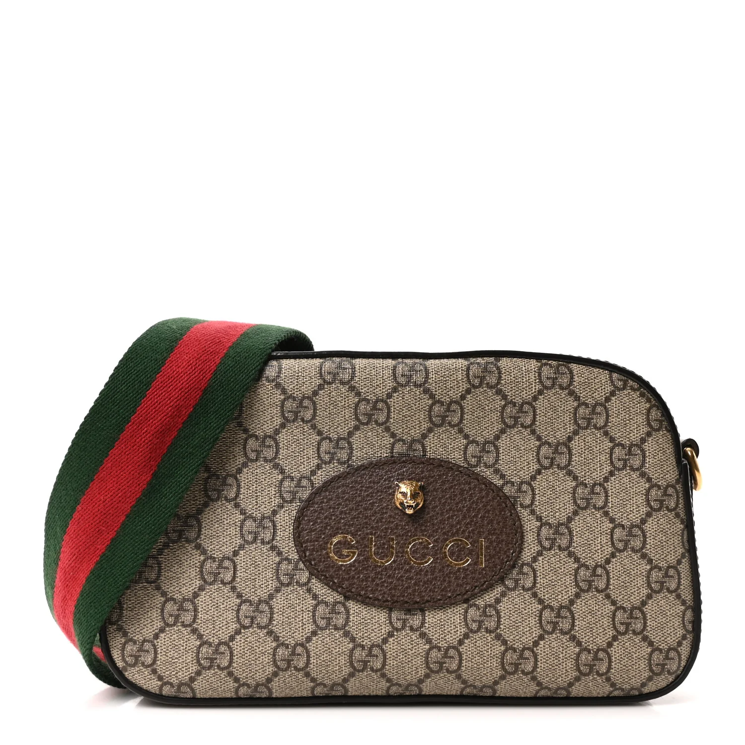 GG Supreme Monogram Web Neo Vintage Shoulder Bag Beige New Acero Crop