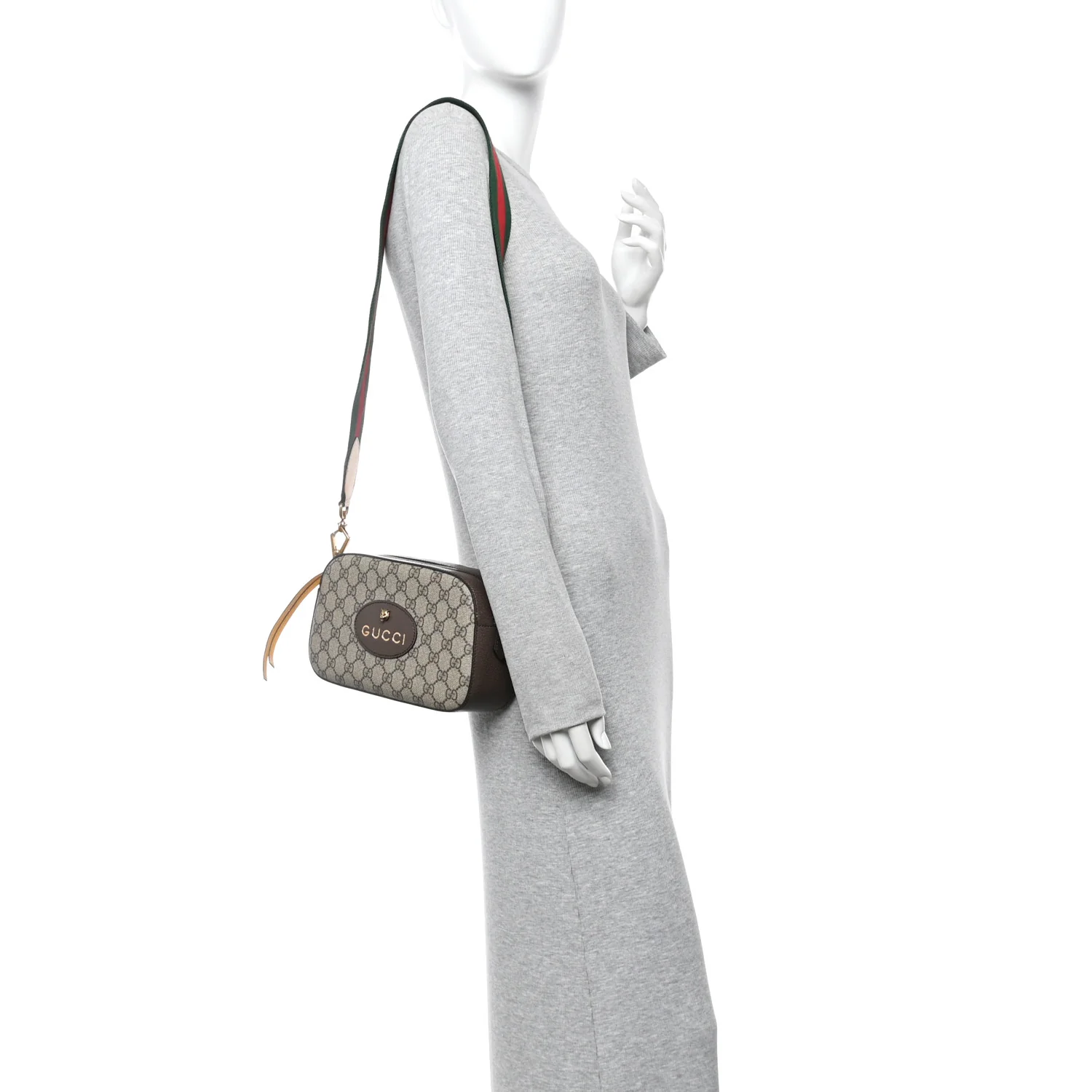 GG Supreme Monogram Web Neo Vintage Shoulder Bag Beige New Acero Crop - Image 2