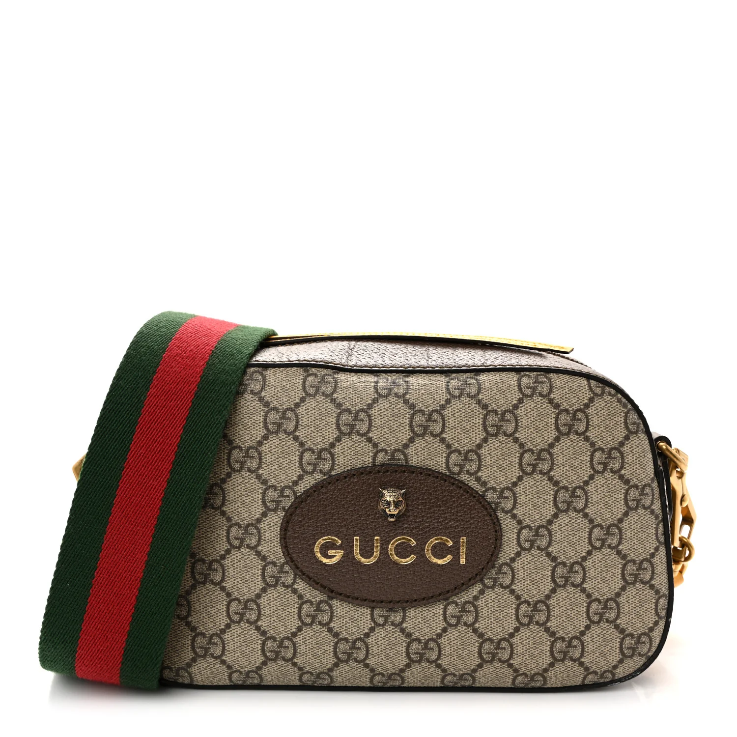 GG Supreme Monogram Web Neo Vintage Shoulder Bag Beige New Acero Crop