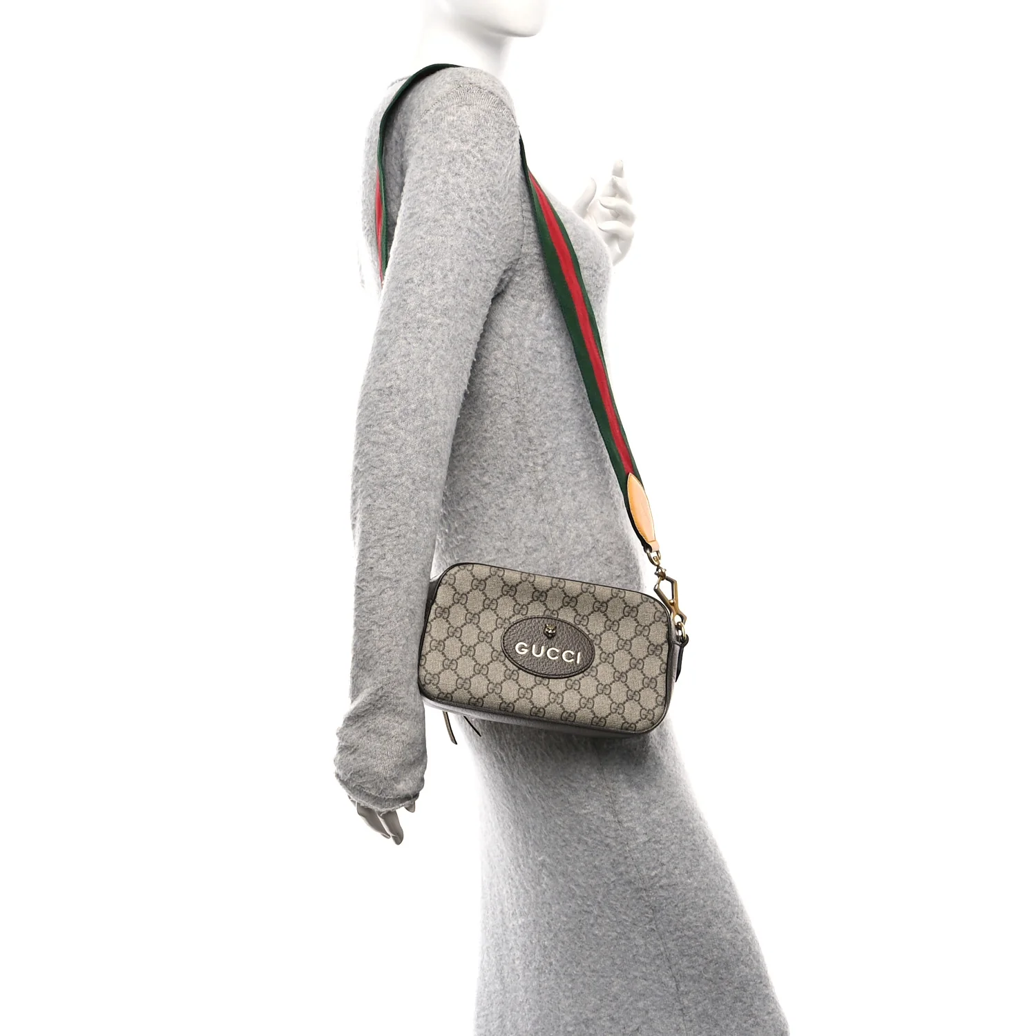 GG Supreme Monogram Web Neo Vintage Shoulder Bag Beige New Acero Crop - Image 2