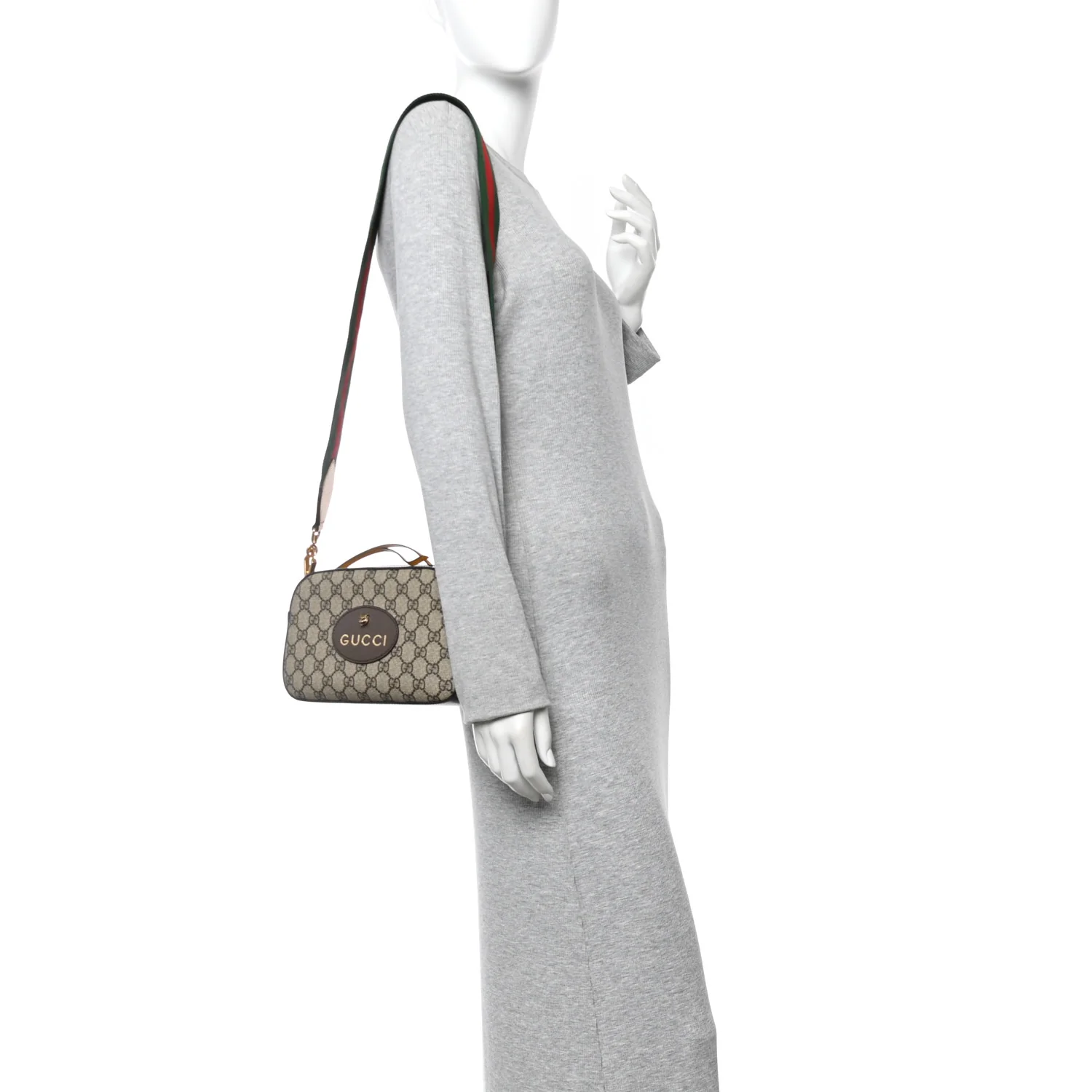 GG Supreme Monogram Web Neo Vintage Shoulder Bag Beige New Acero Crop - Image 2