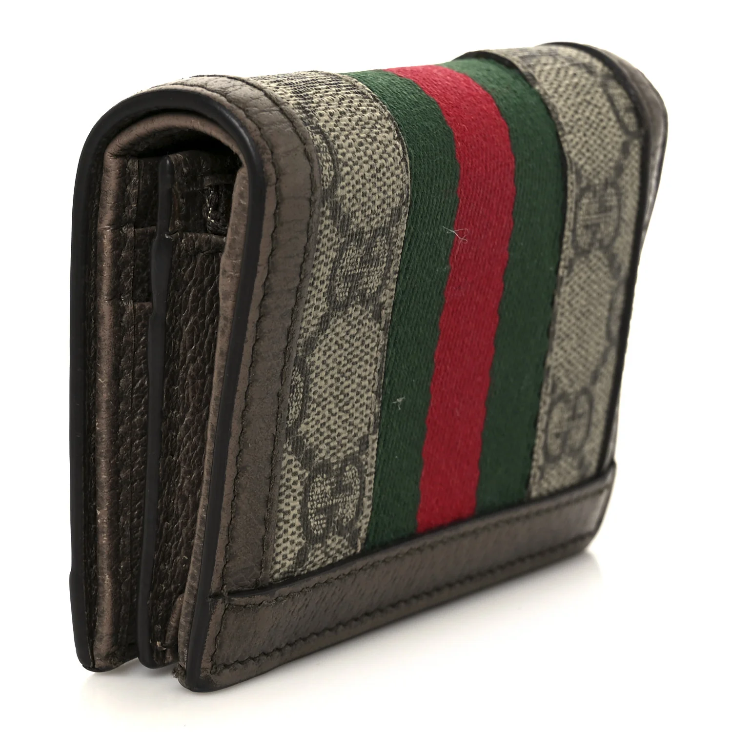 GG Supreme Monogram Web Ophidia Card Case Beige New Acero - Image 3