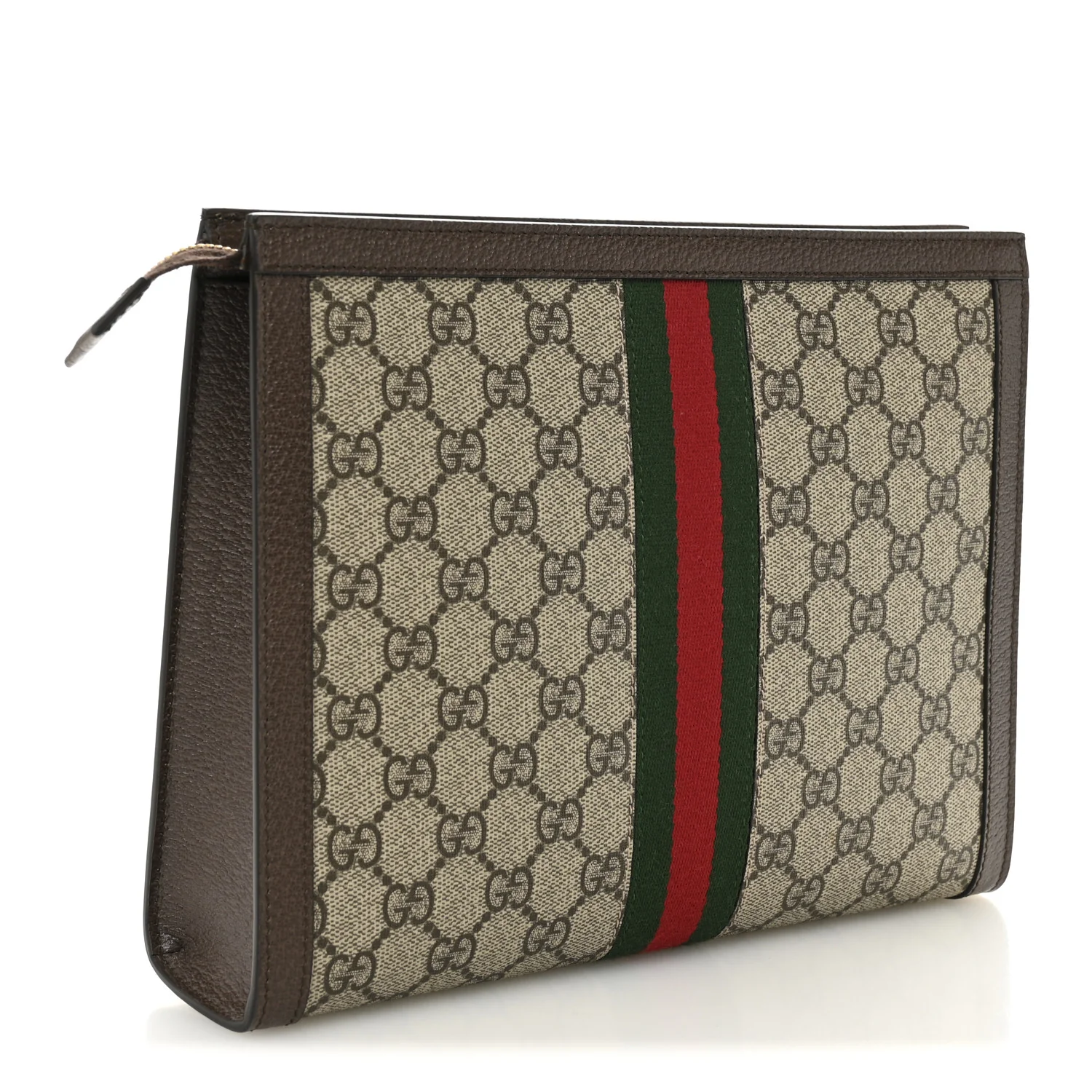 GG Supreme Monogram Web Ophidia Pouch Brown - Image 3