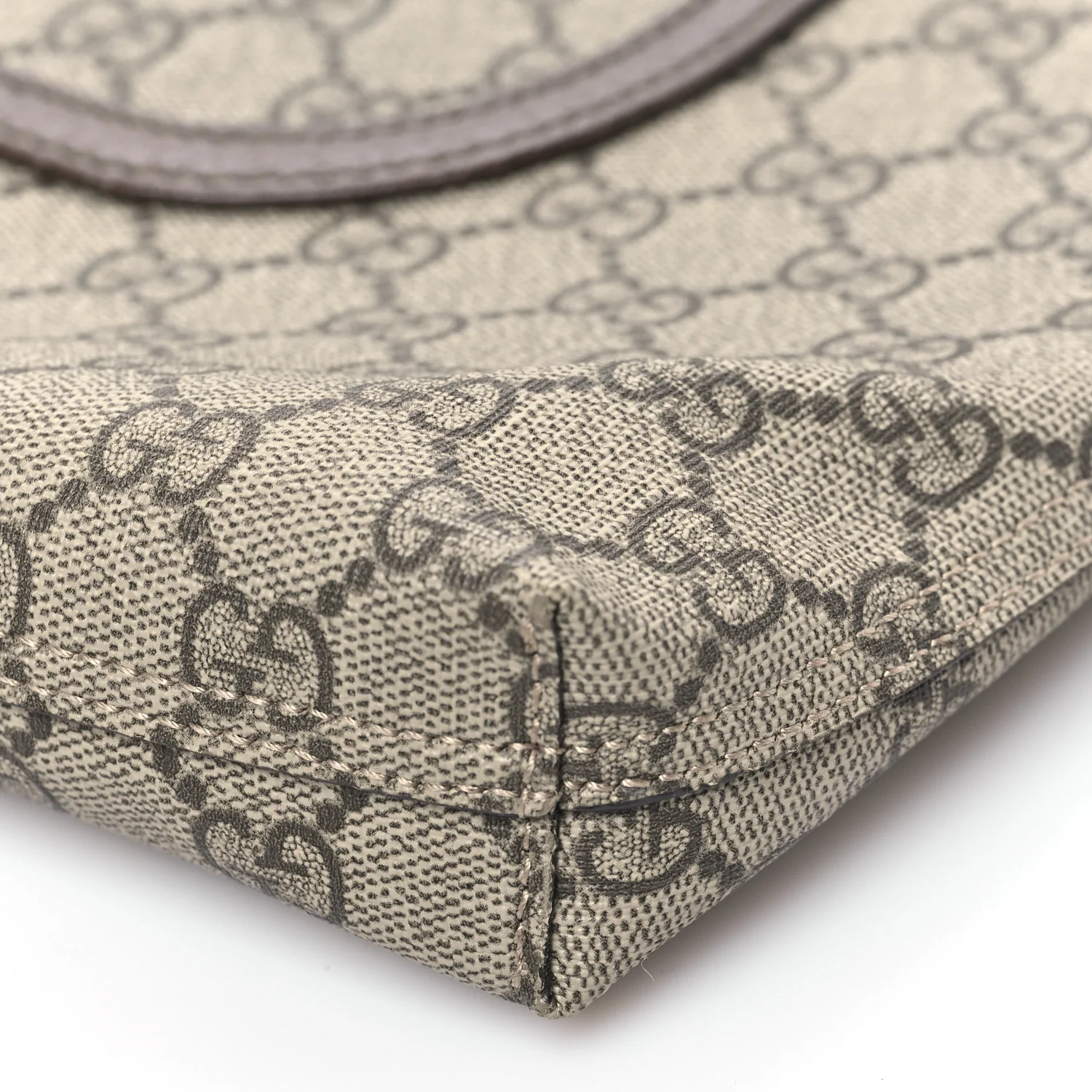 GG Supreme Monogram Web Ophidia Vertical Front Pocket Shopping Tote Brown - Image 10