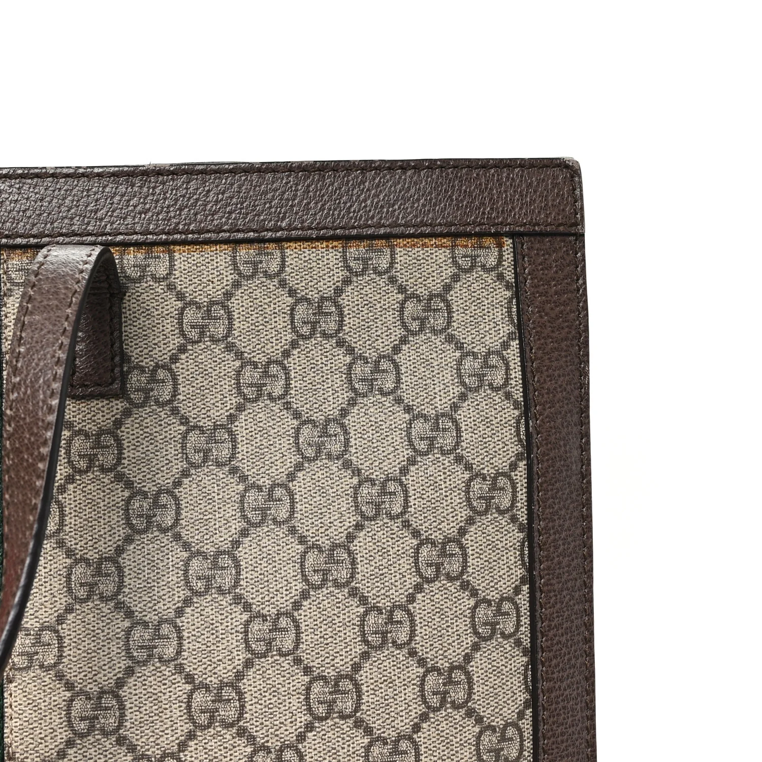 GG Supreme Monogram Web Ophidia Vertical Tote Brown - Image 12