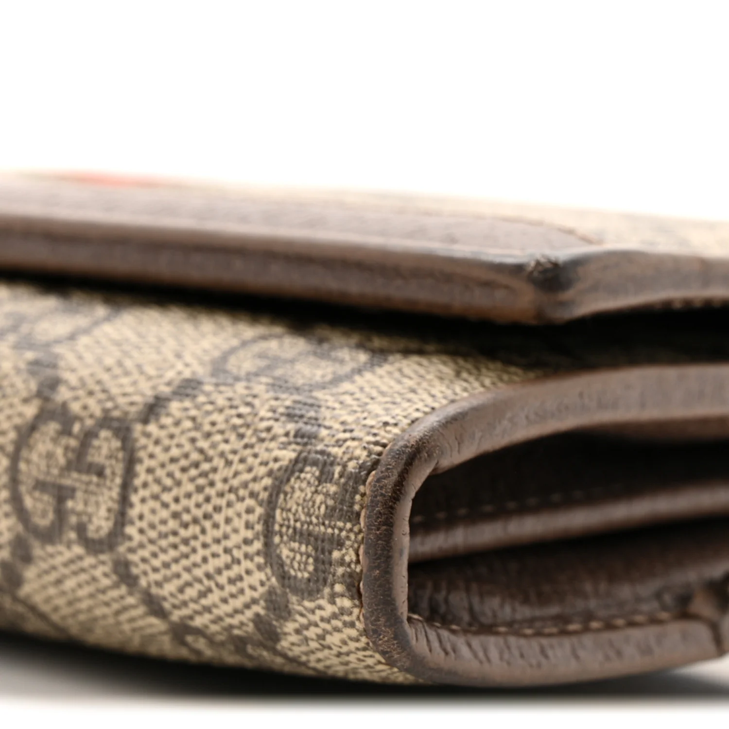 GG Supreme Monogram Web Ophidia Wallet On Chain Brown - Image 10
