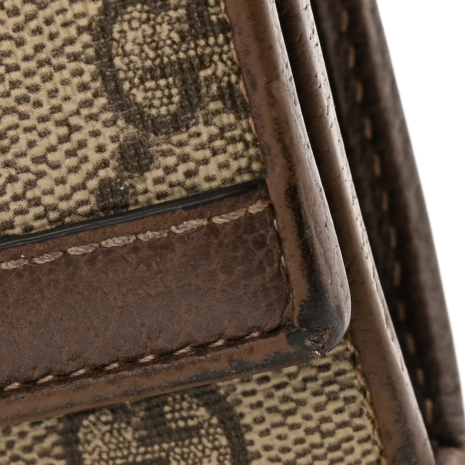 GG Supreme Monogram Web Ophidia Wallet On Chain Brown - Image 11
