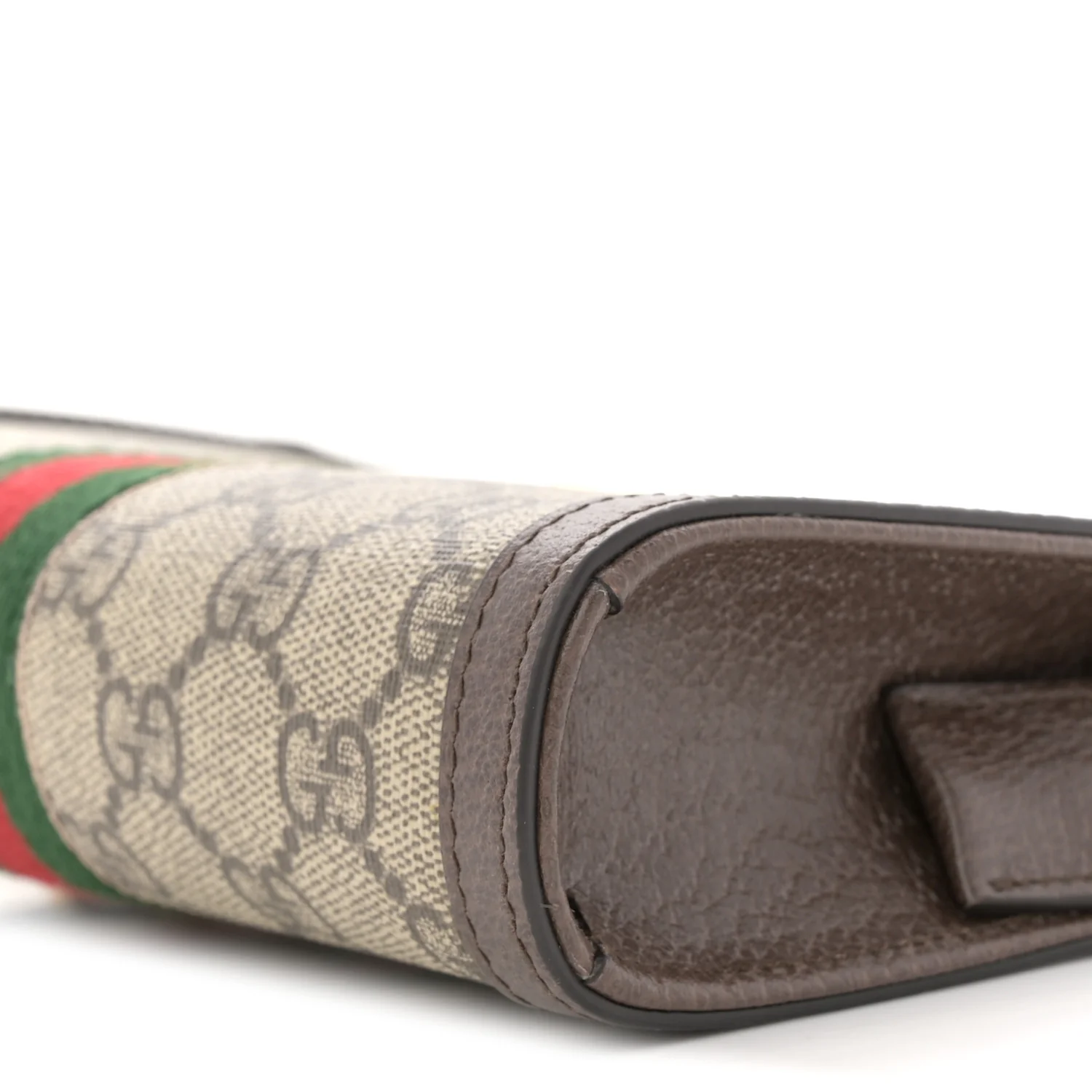 GG Supreme Monogram Web Ophidia Wristlet Brown - Image 10