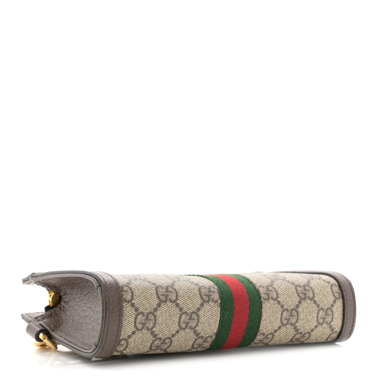 GG Supreme Monogram Web Ophidia Wristlet Brown - Image 4