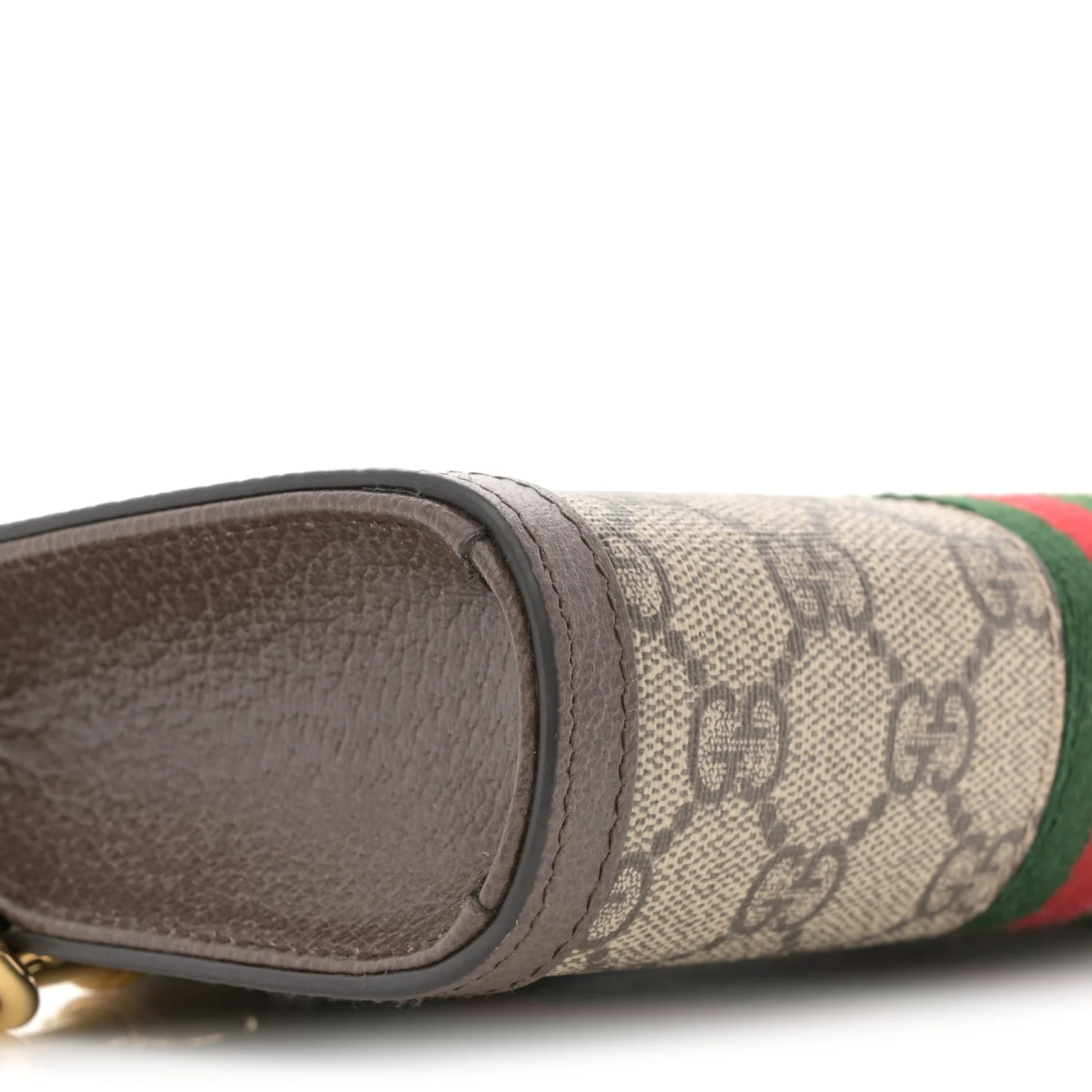 GG Supreme Monogram Web Ophidia Wristlet Brown - Image 9