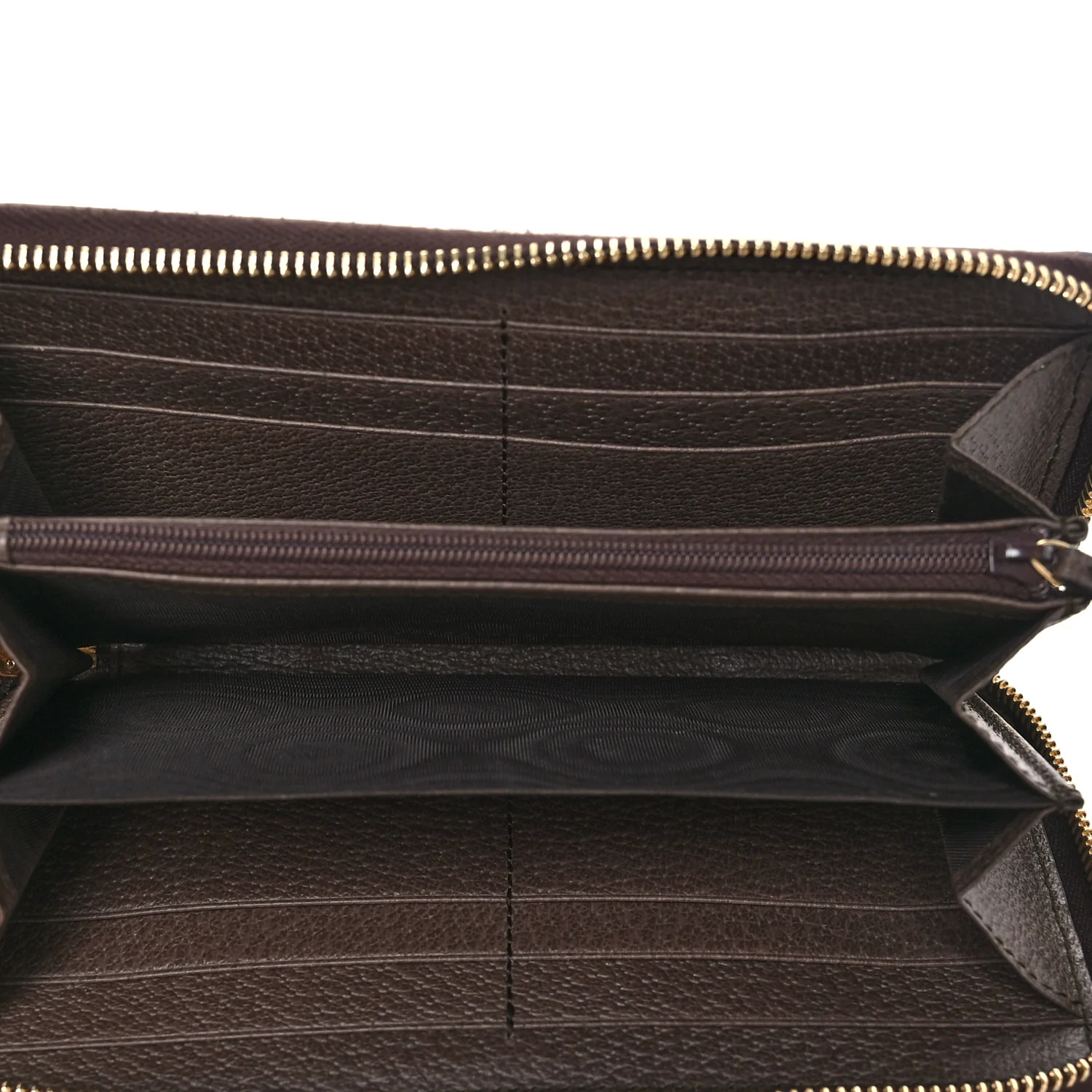 GG Supreme Monogram Web Ophidia Zip Around Wallet Brown - Image 5