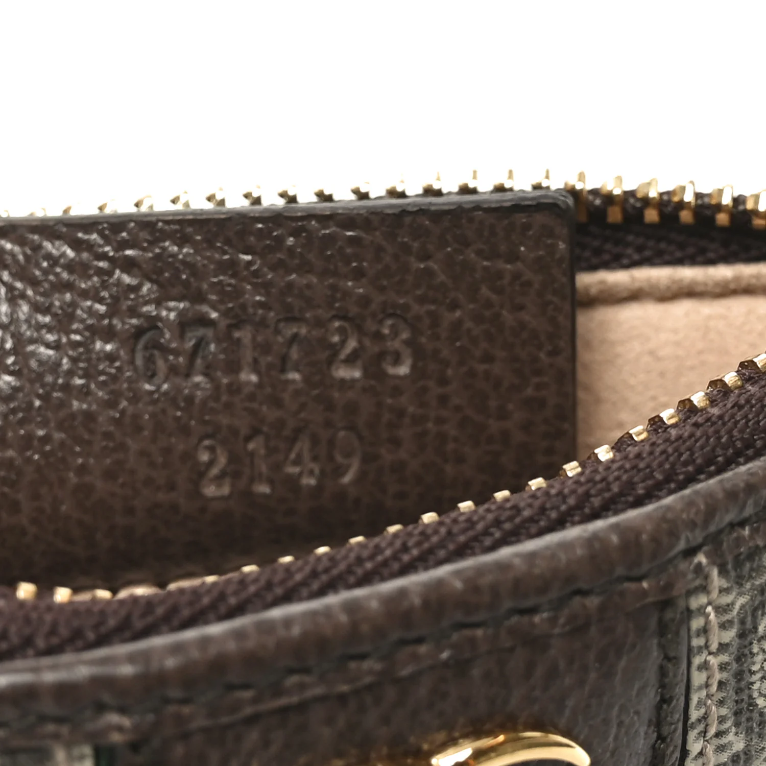 GG Supreme Monogram Web Ophidia Zip Card Case Brown - Image 7