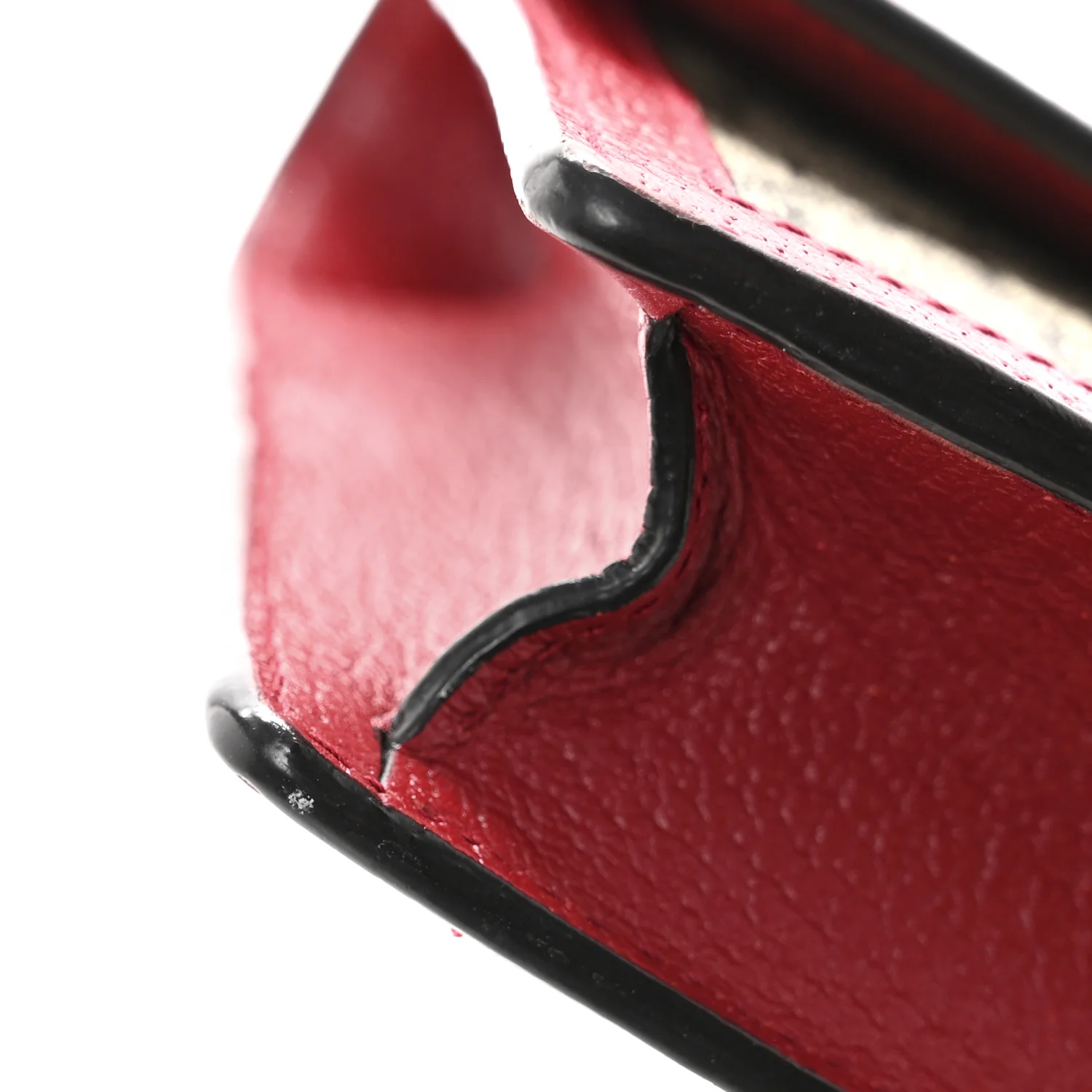 GG Supreme Monogram Web Queen Margaret Chain Wallet Red - Image 11