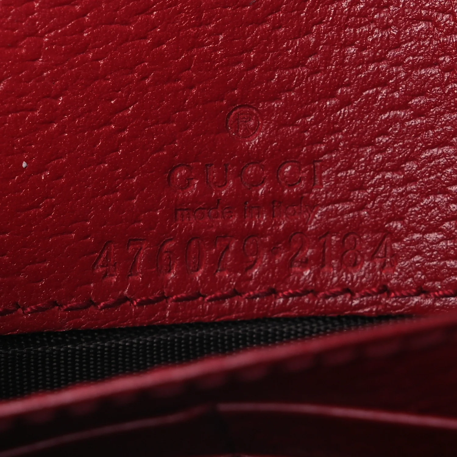 GG Supreme Monogram Web Queen Margaret Chain Wallet Red - Image 6