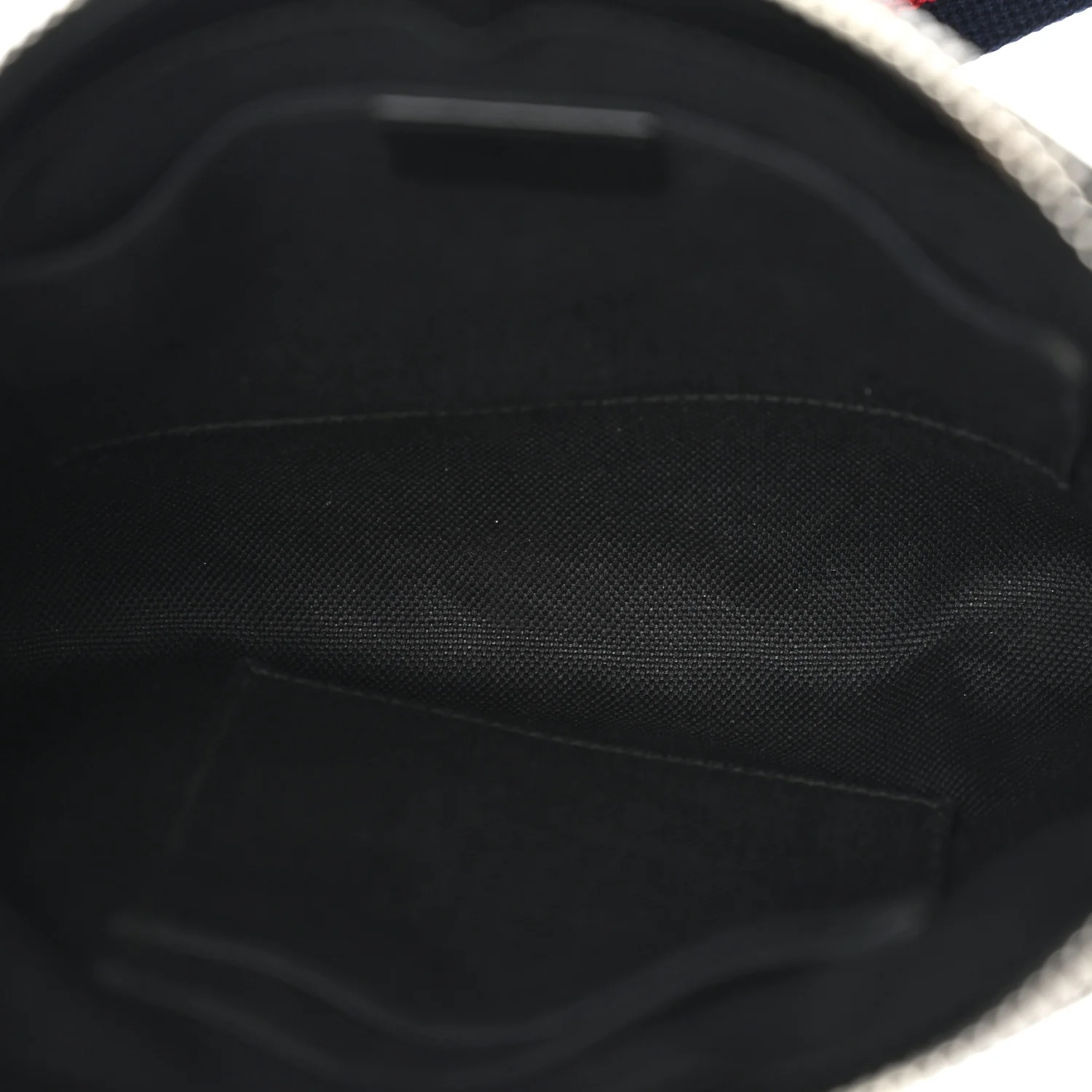 GG Supreme Monogram Web Small Flat Messenger Bag Black Grey - Image 5