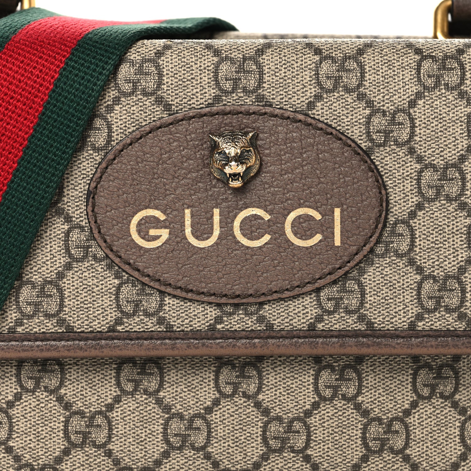 GG Supreme Monogram Web Small Neo Vintage Double Flap Messenger Bag Beige New Acero - Image 10