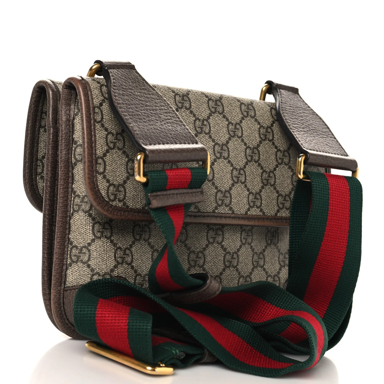 GG Supreme Monogram Web Small Neo Vintage Double Flap Messenger Bag Beige New Acero - Image 3