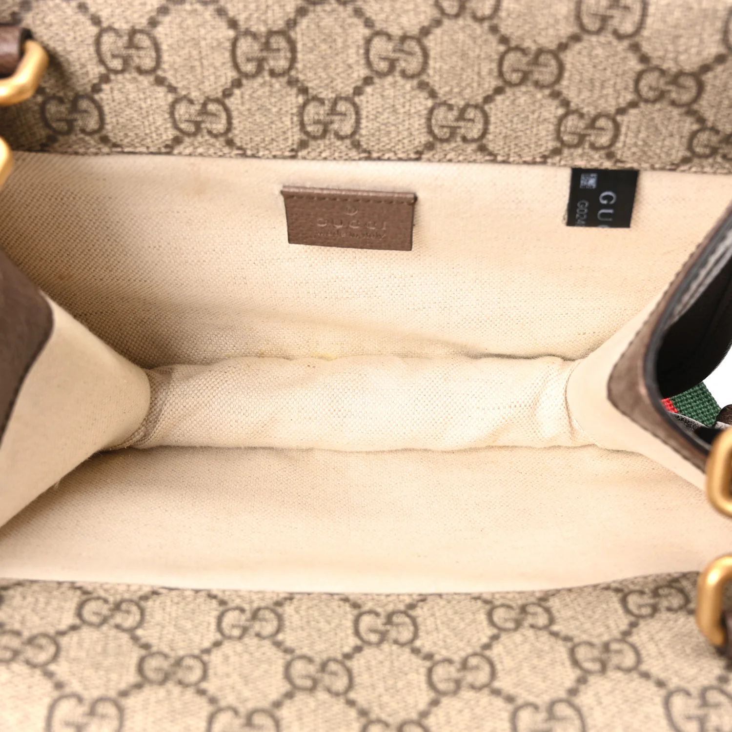 GG Supreme Monogram Web Small Neo Vintage Double Flap Messenger Bag Beige New Acero - Image 5