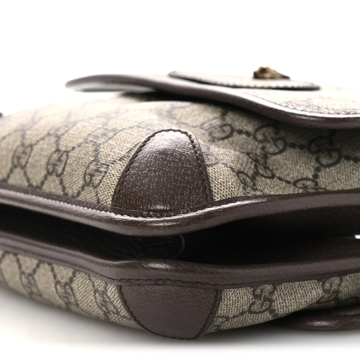 GG Supreme Monogram Web Small Neo Vintage Double Flap Messenger Bag Beige New Acero - Image 10