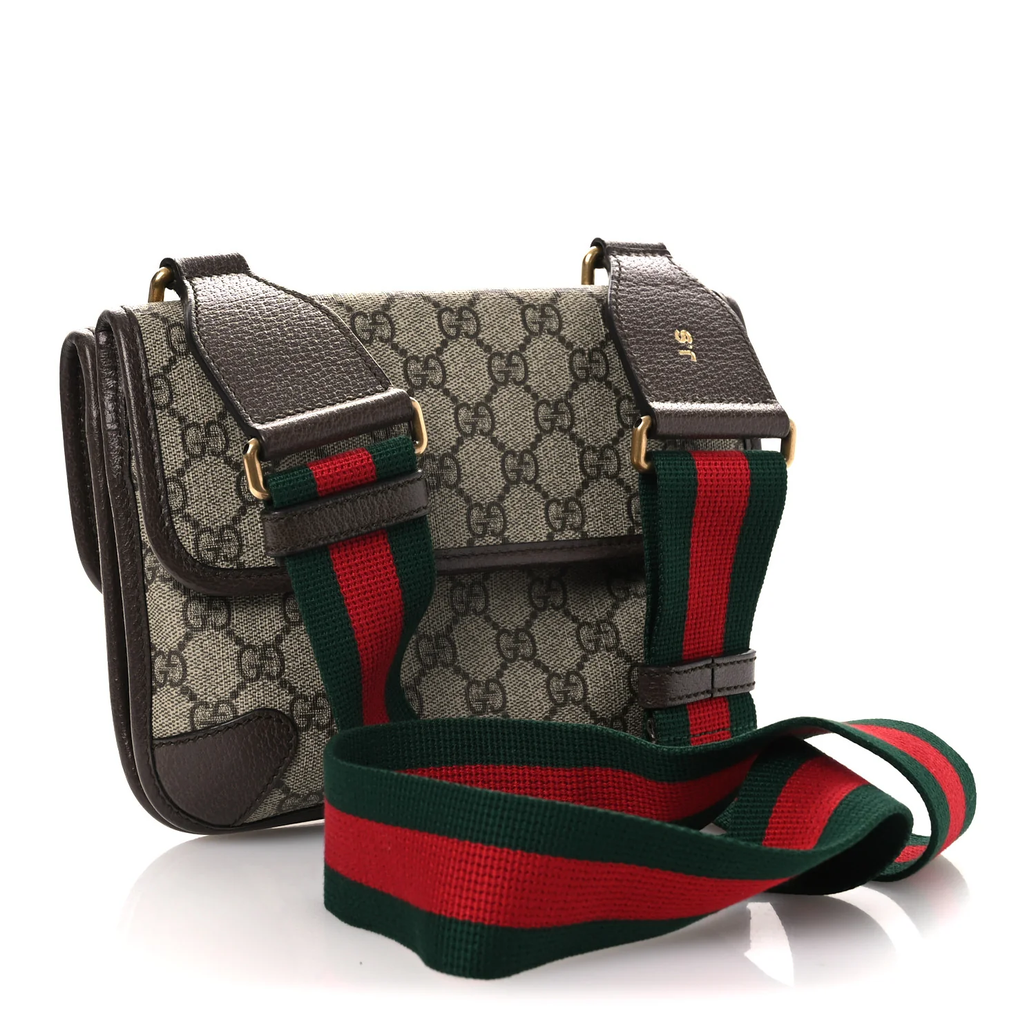 GG Supreme Monogram Web Small Neo Vintage Double Flap Messenger Bag Beige New Acero - Image 3