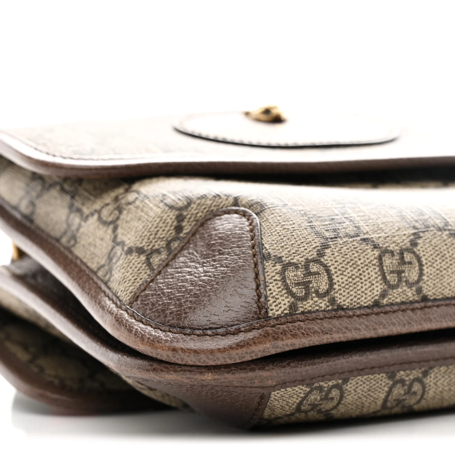 GG Supreme Monogram Web Small Neo Vintage Double Flap Messenger Bag Beige New Acero - Image 9