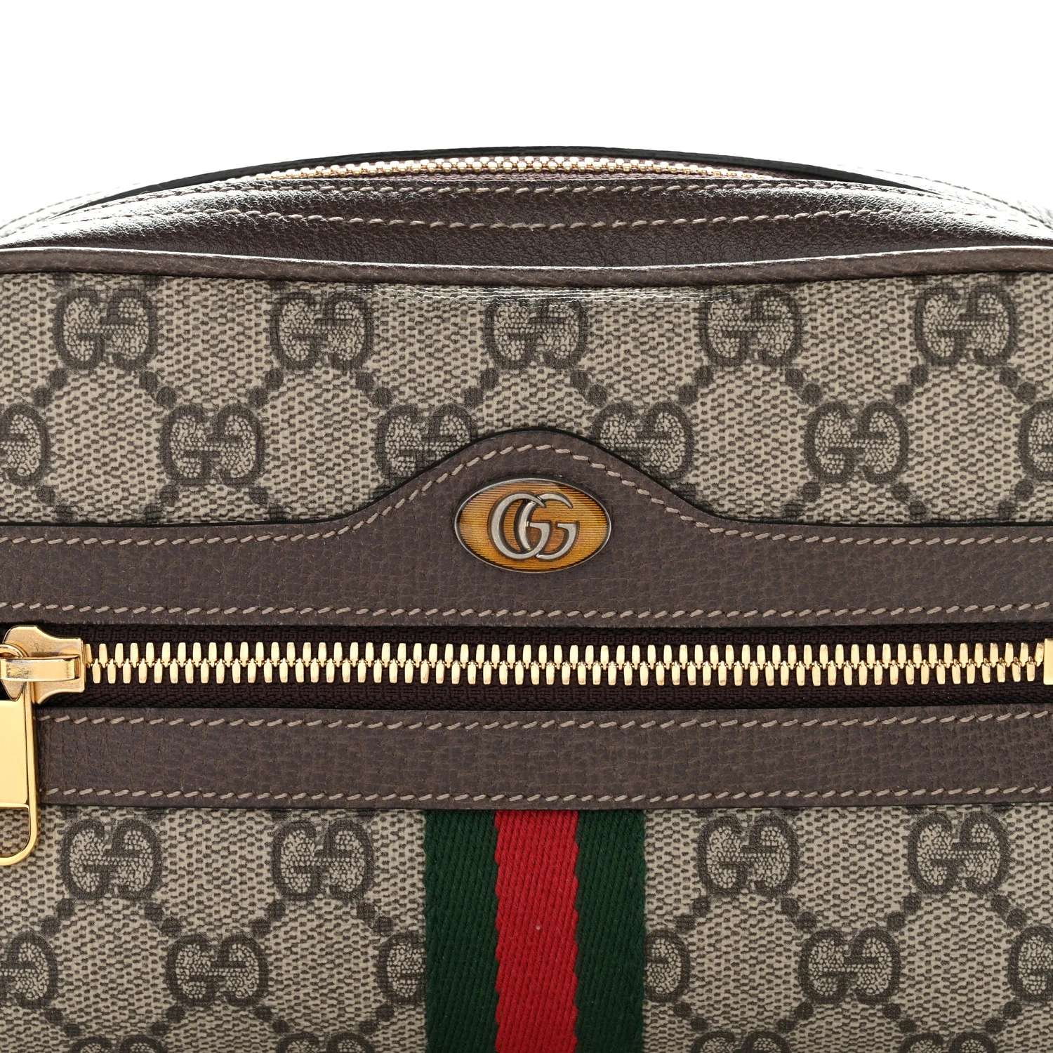 GG Supreme Monogram Web Small Ophidia Belt Bag 75 30 Dark Brown - Image 8