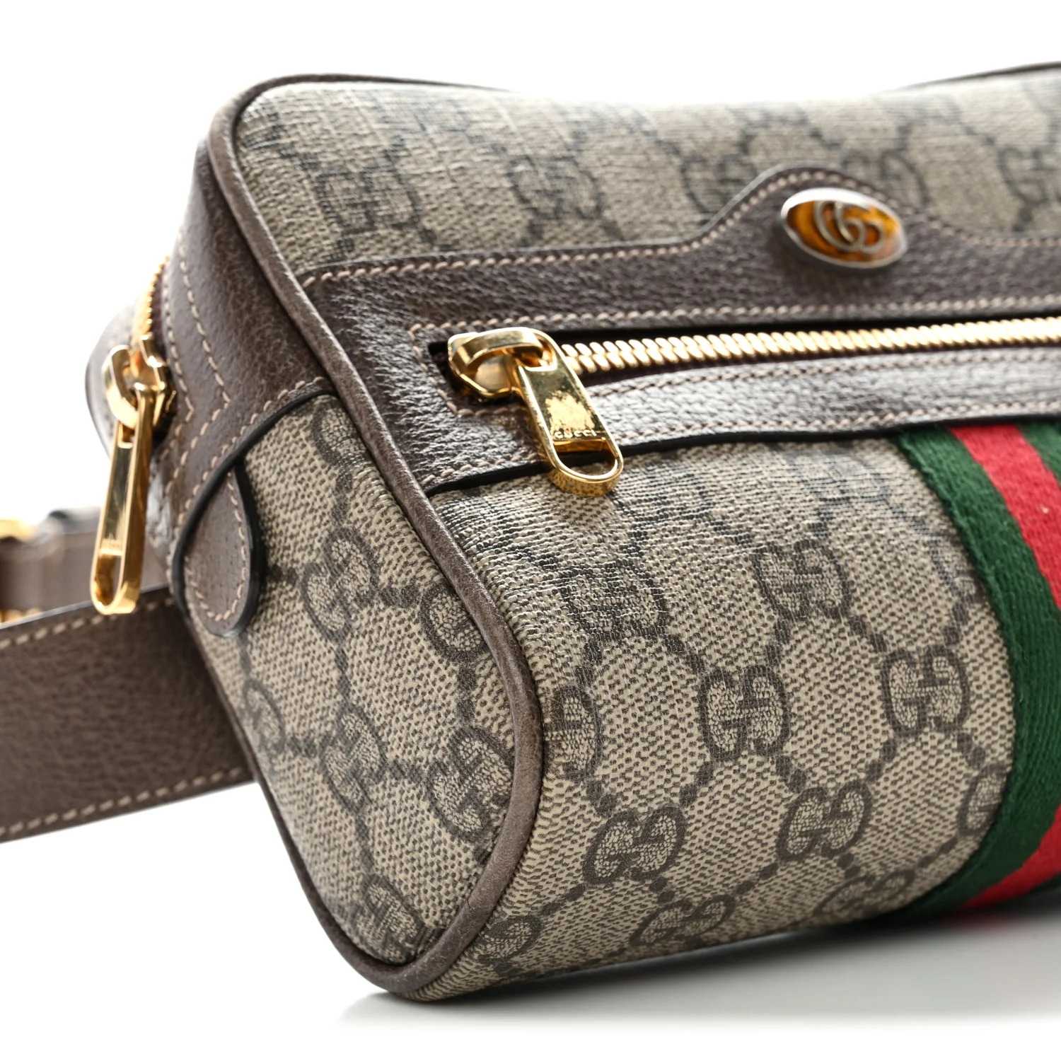 GG Supreme Monogram Web Small Ophidia Belt Bag 75 30 Dark Brown - Image 9