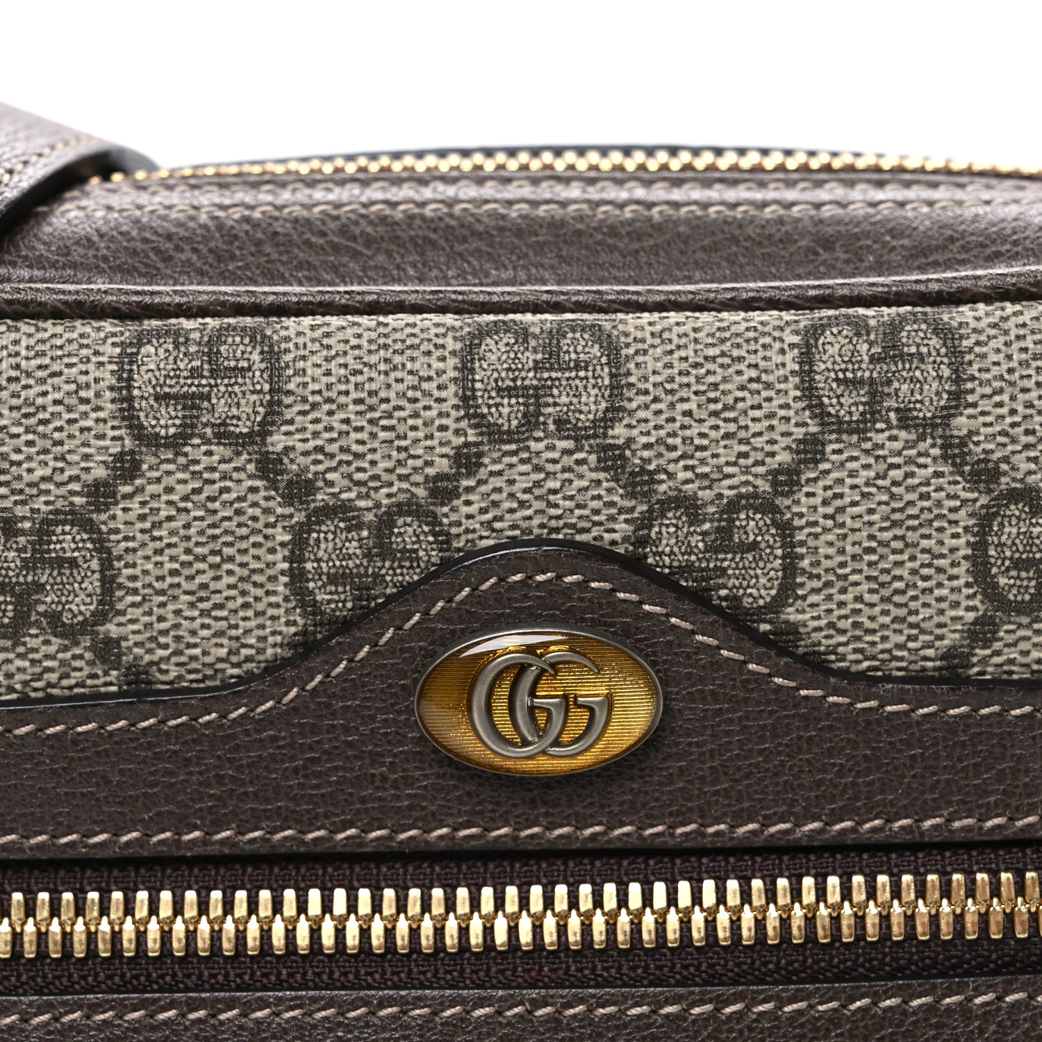 GG Supreme Monogram Web Small Ophidia Belt Bag 85 34 Dark Brown - Image 8