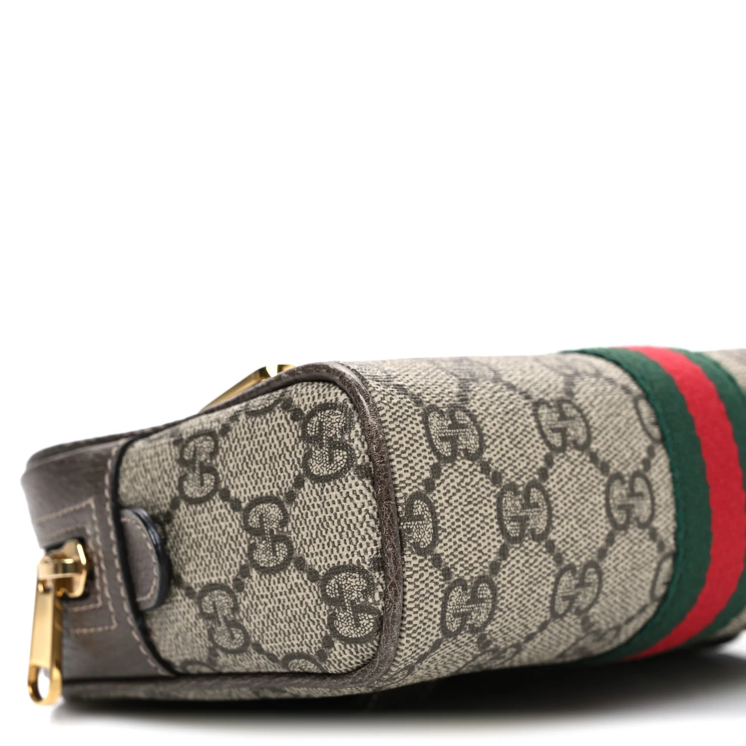 GG Supreme Monogram Web Small Ophidia Belt Bag 85 34 Dark Brown - Image 9
