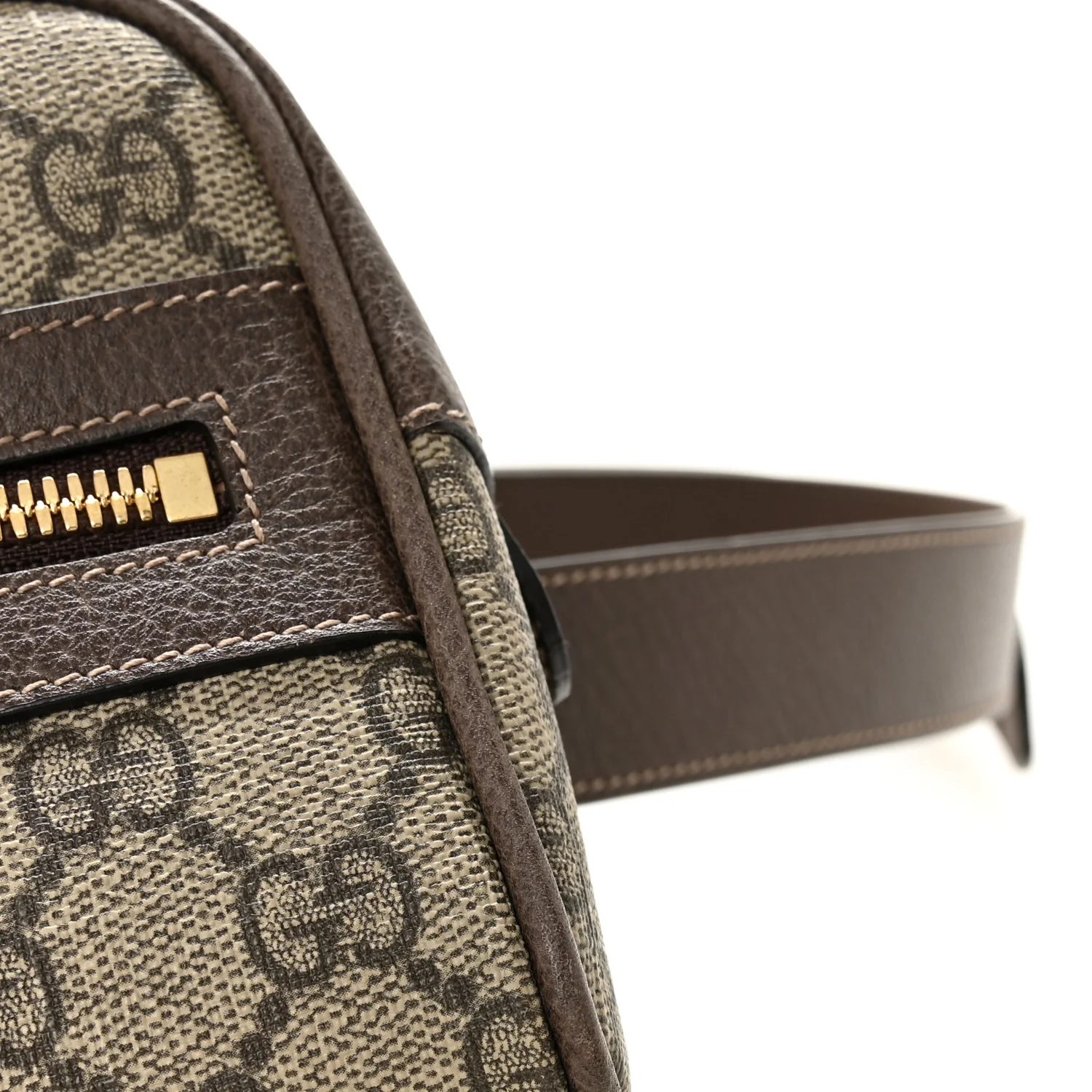 GG Supreme Monogram Web Small Ophidia Belt Bag Dark Brown - Image 11