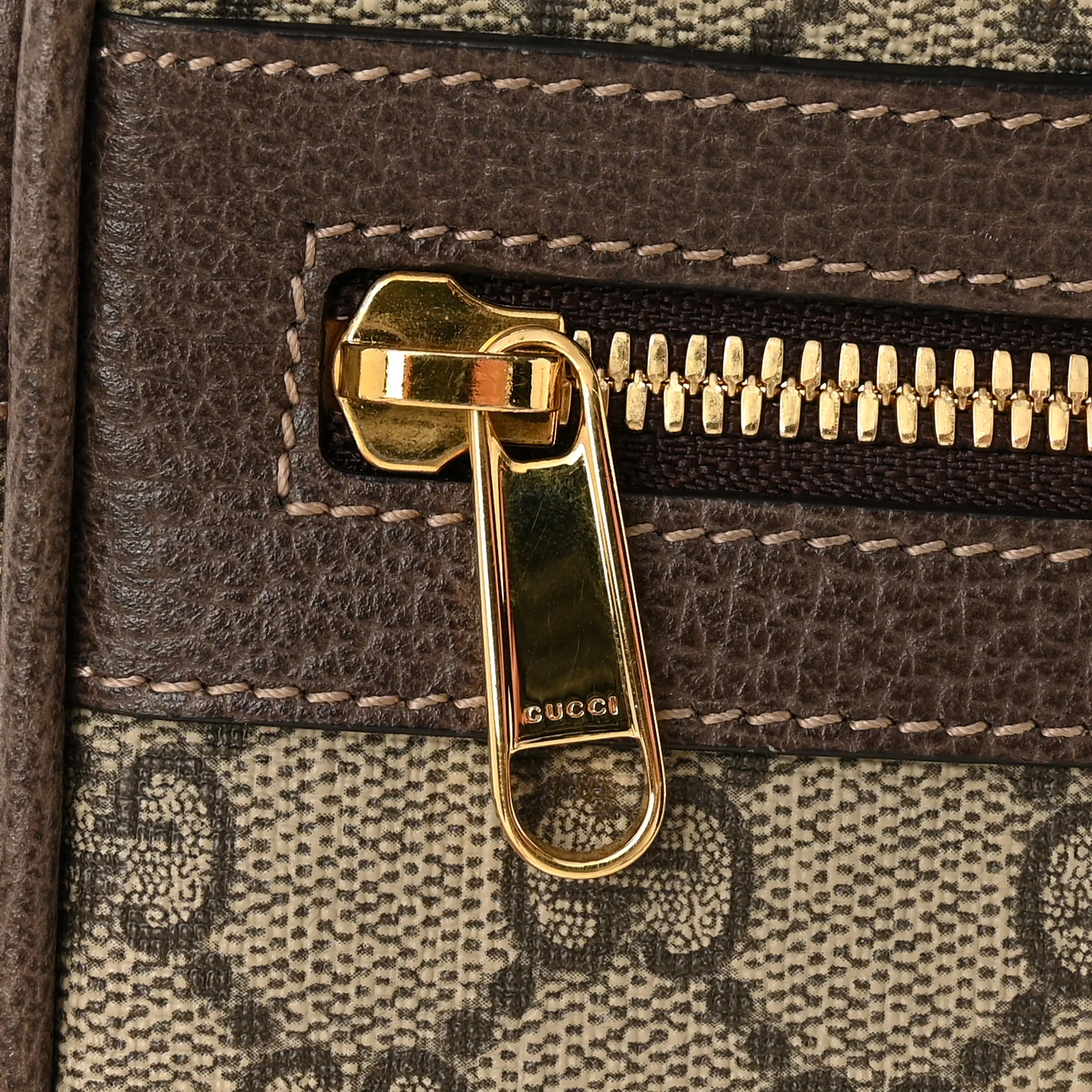 GG Supreme Monogram Web Small Ophidia Belt Bag Dark Brown - Image 12