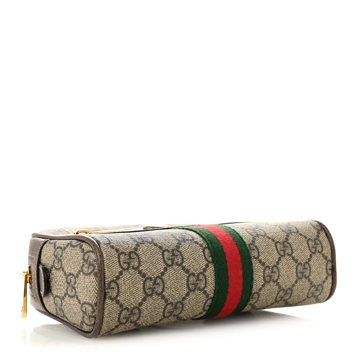 GG Supreme Monogram Web Small Ophidia Belt Bag Dark Brown - Image 4
