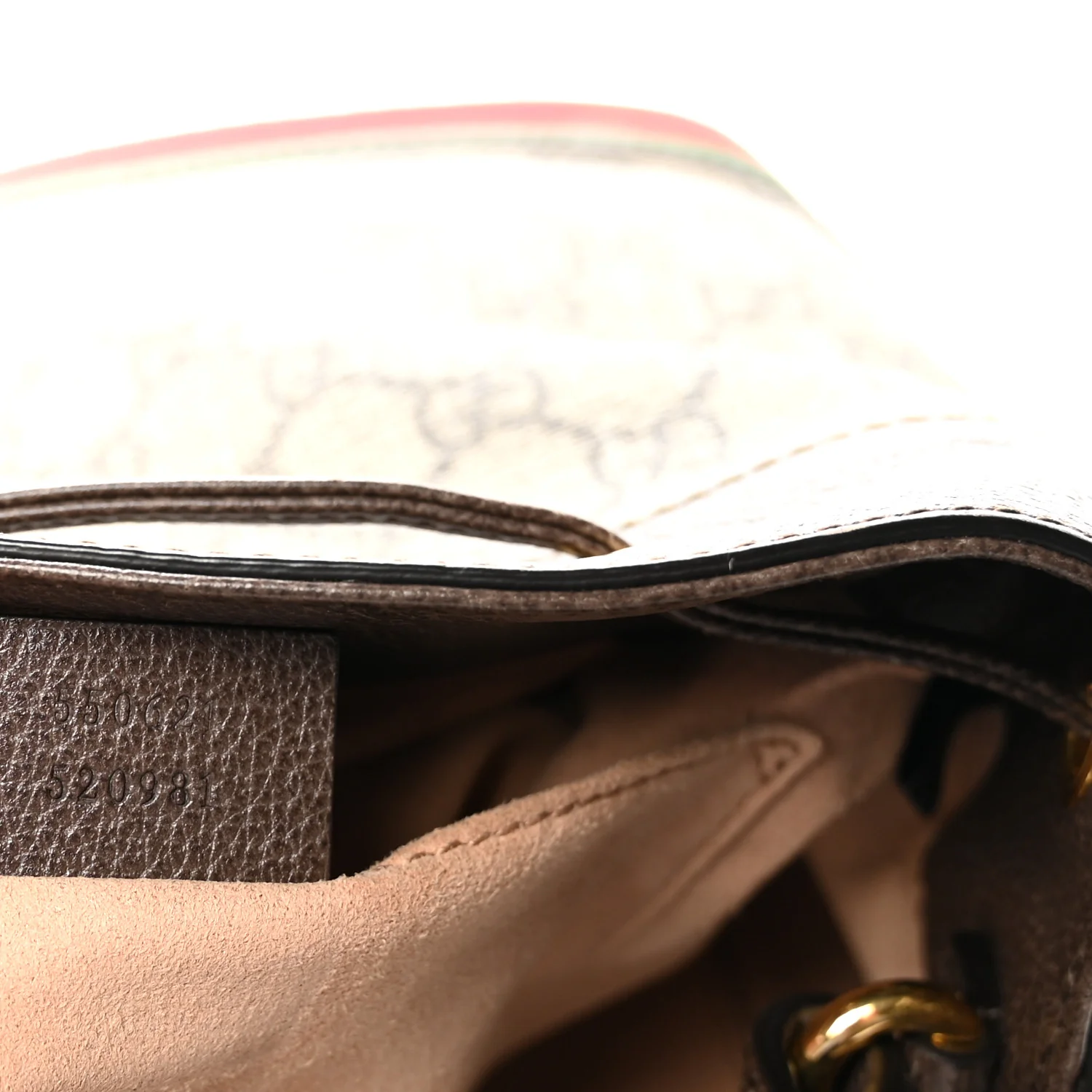 GG Supreme Monogram Web Small Ophidia Bucket Bag Brown - Image 7