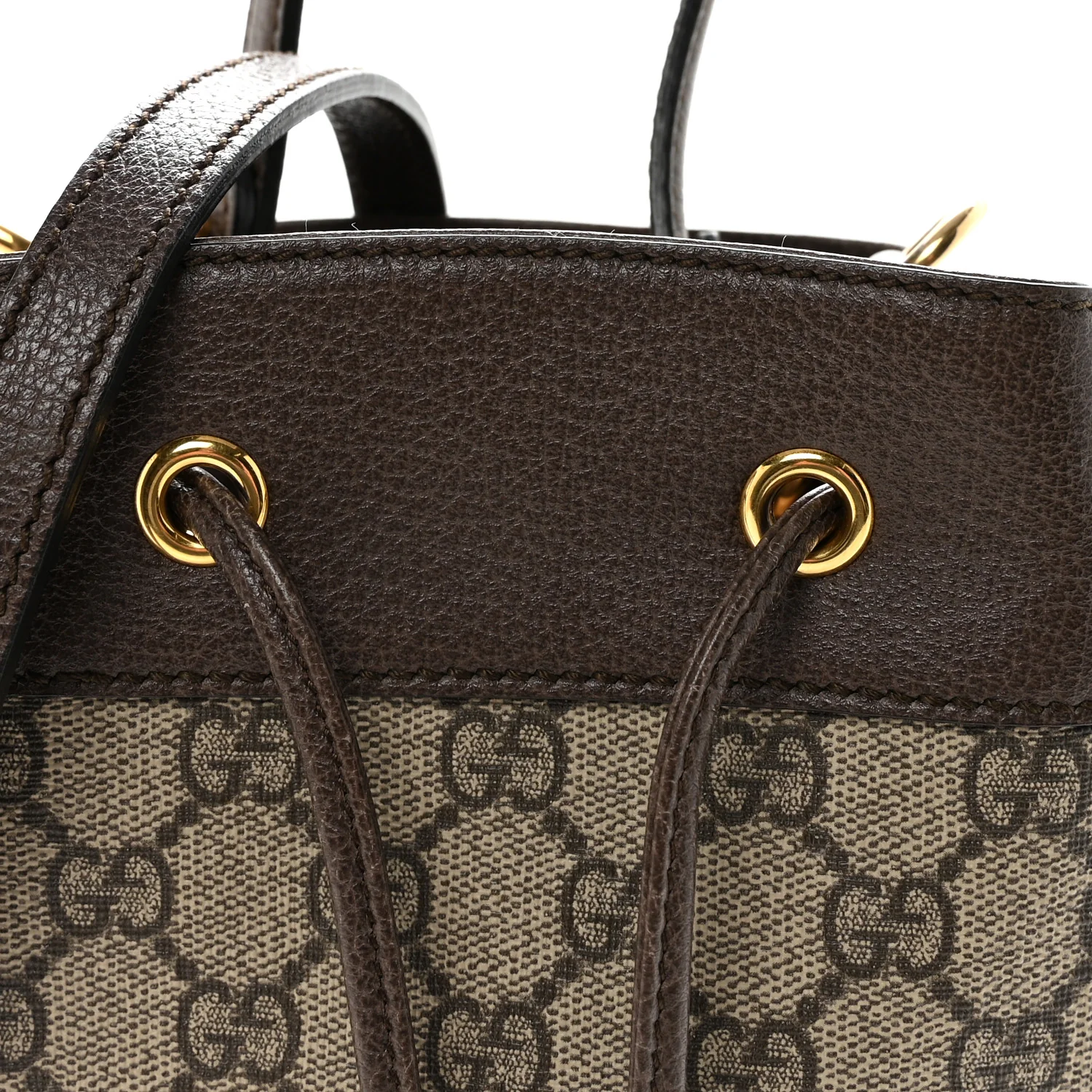 GG Supreme Monogram Web Small Ophidia Bucket Bag Brown - Image 8