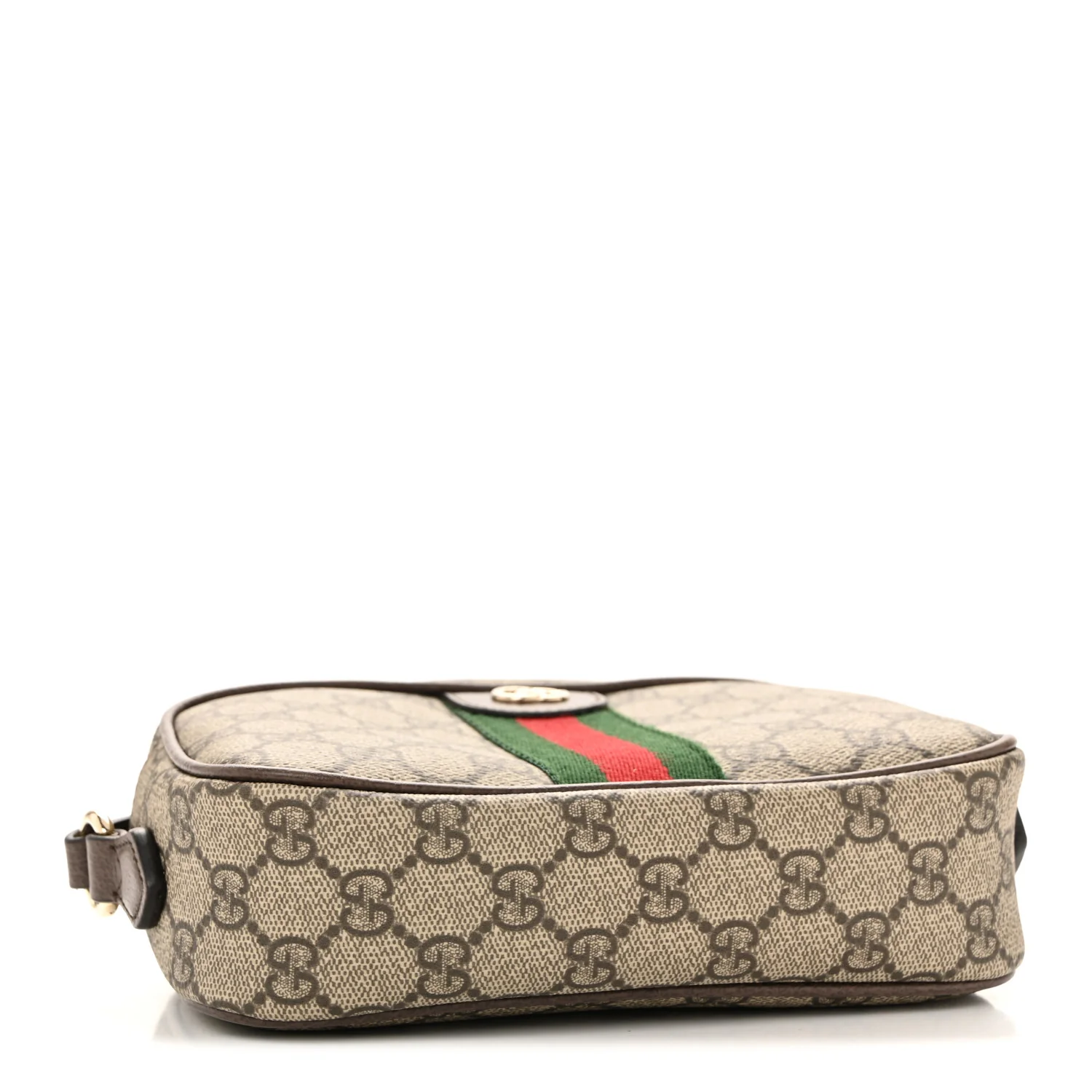 GG Supreme Monogram Web Small Ophidia Camera Bag Beige Dark Brown - Image 4