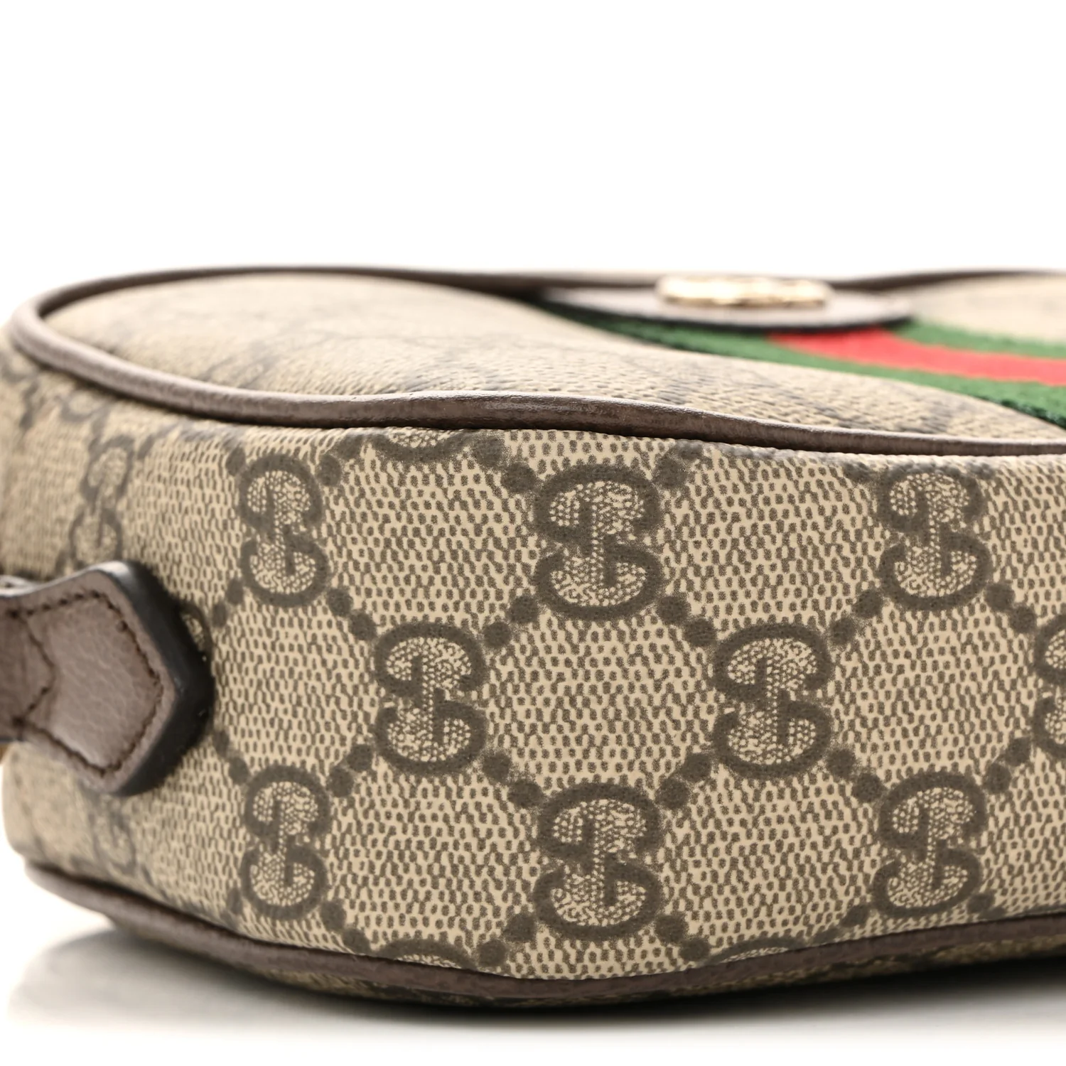 GG Supreme Monogram Web Small Ophidia Camera Bag Beige Dark Brown - Image 9