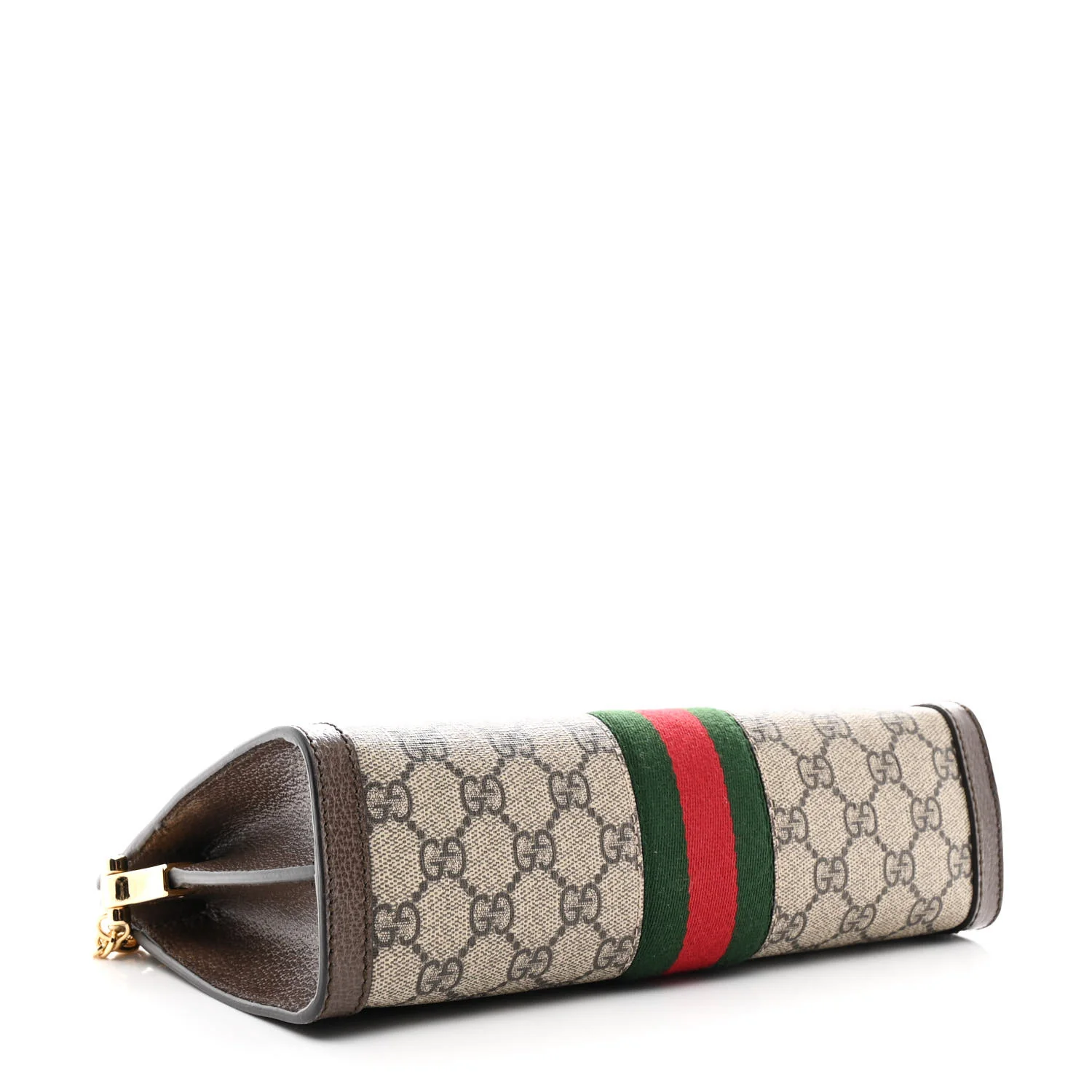 GG Supreme Monogram Web Small Ophidia Chain Shoulder Bag Brown - Image 4