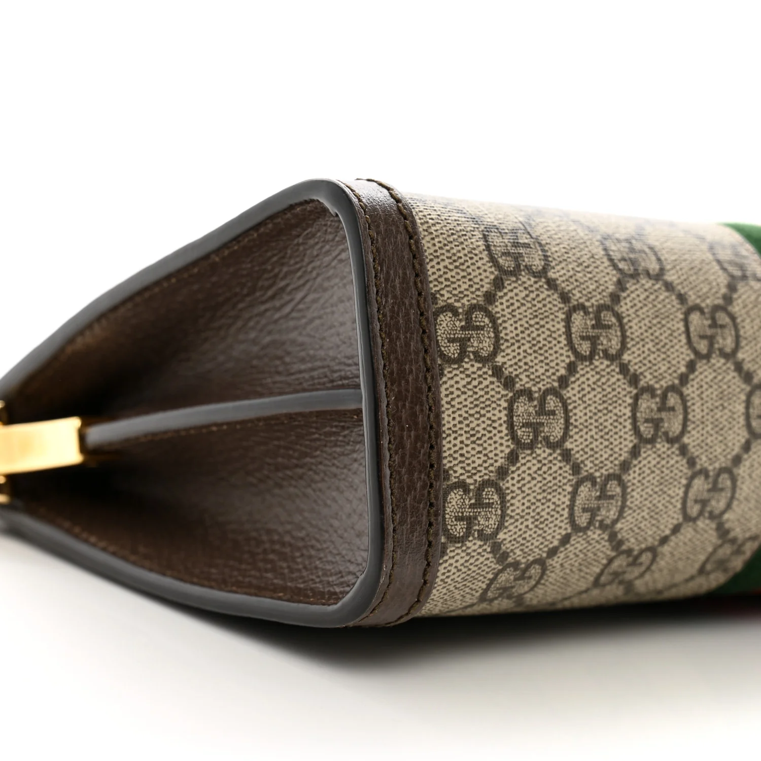 GG Supreme Monogram Web Small Ophidia Chain Shoulder Bag Brown - Image 8