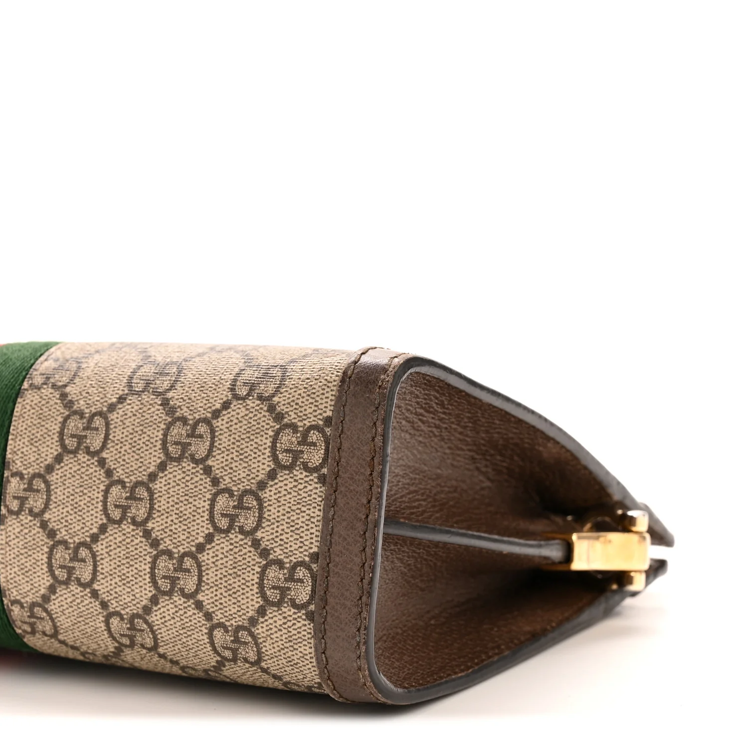 GG Supreme Monogram Web Small Ophidia Chain Shoulder Bag Brown - Image 10