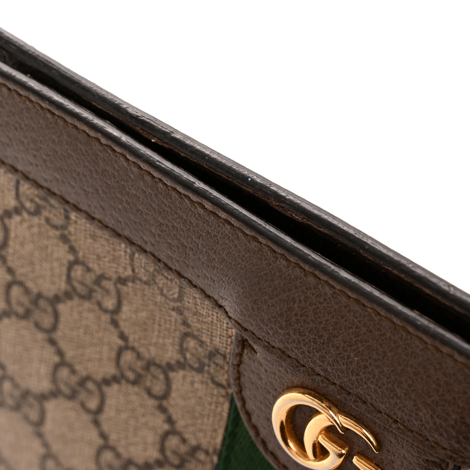 GG Supreme Monogram Web Small Ophidia Chain Shoulder Bag Brown - Image 12