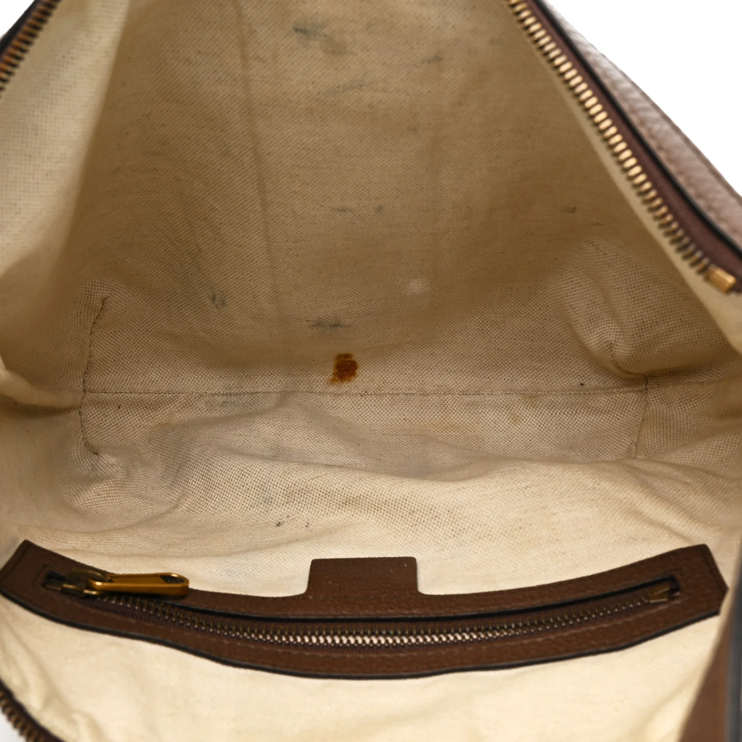 GG Supreme Monogram Web Small Ophidia Half Moon Hobo Brown - Image 5