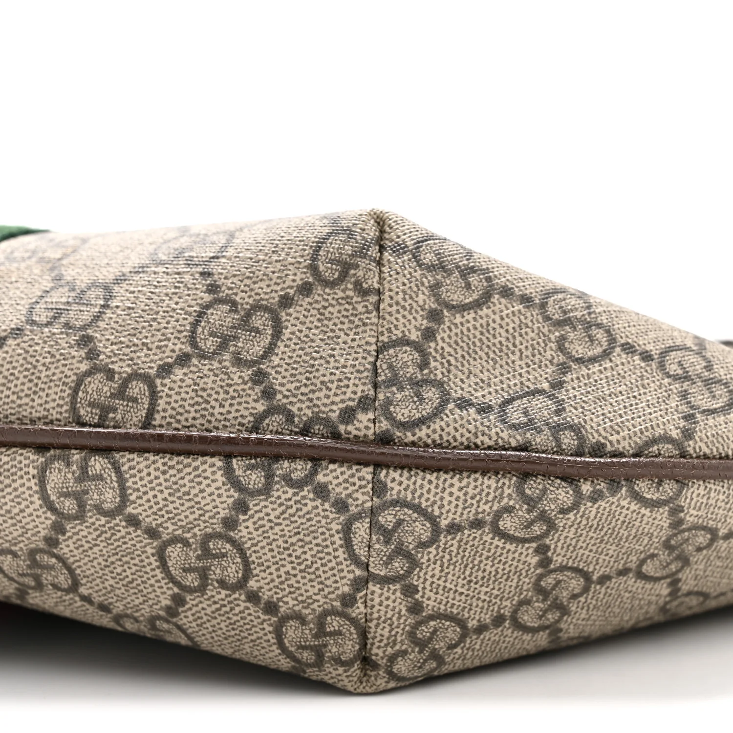 GG Supreme Monogram Web Small Ophidia Half Moon Hobo Brown - Image 10