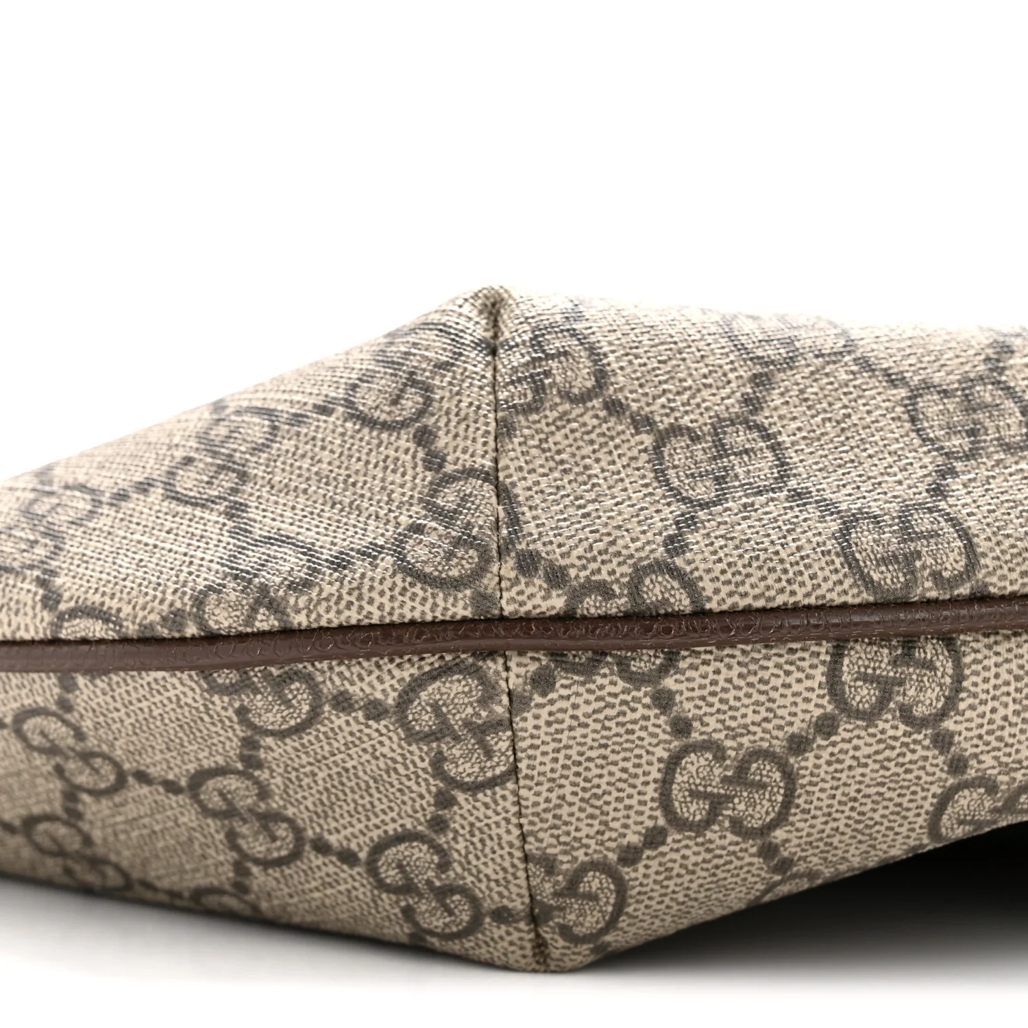 GG Supreme Monogram Web Small Ophidia Half Moon Hobo Brown - Image 9